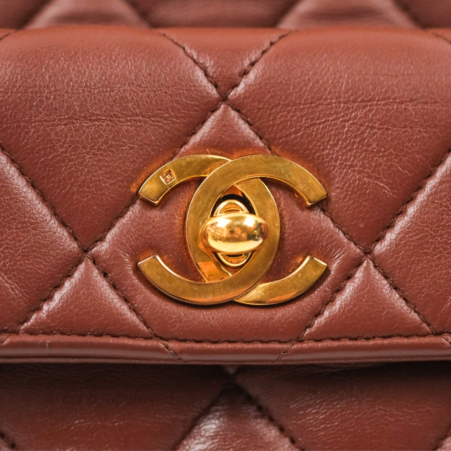Chanel Vintage CC Duma Backpack Brown Lambskin 24K Gold Hardware