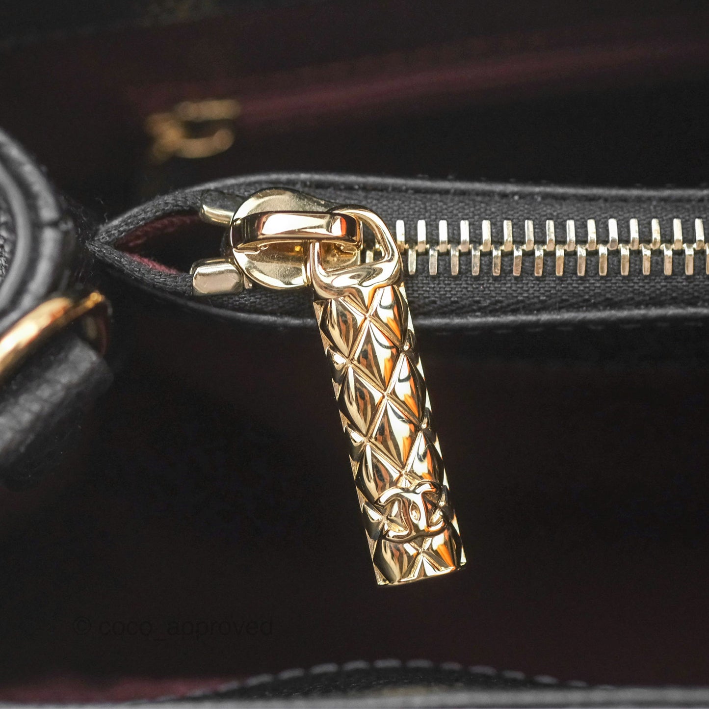 Chanel Small Neo Executive Tote Bag Black Grained Calfskin