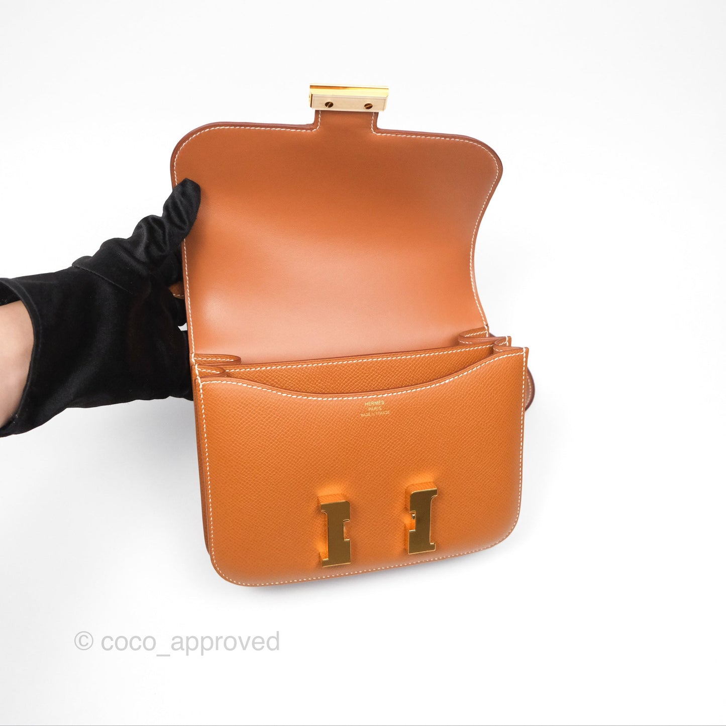 Hermès Constance Mini 18 Gold Epsom Gold Hardware