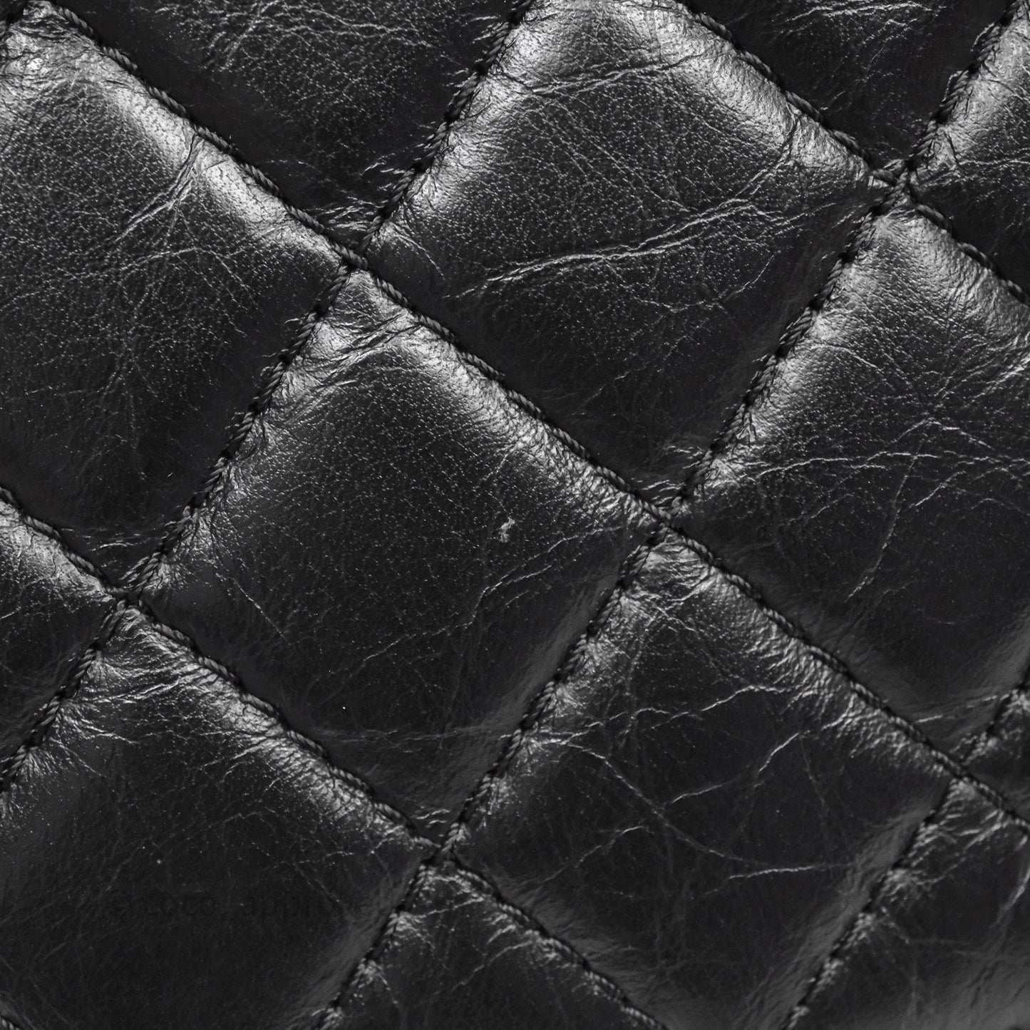 Chanel Quilted 2.55 Reissue 226 Flap Bag Black Aged Calfskin Gold Hardware