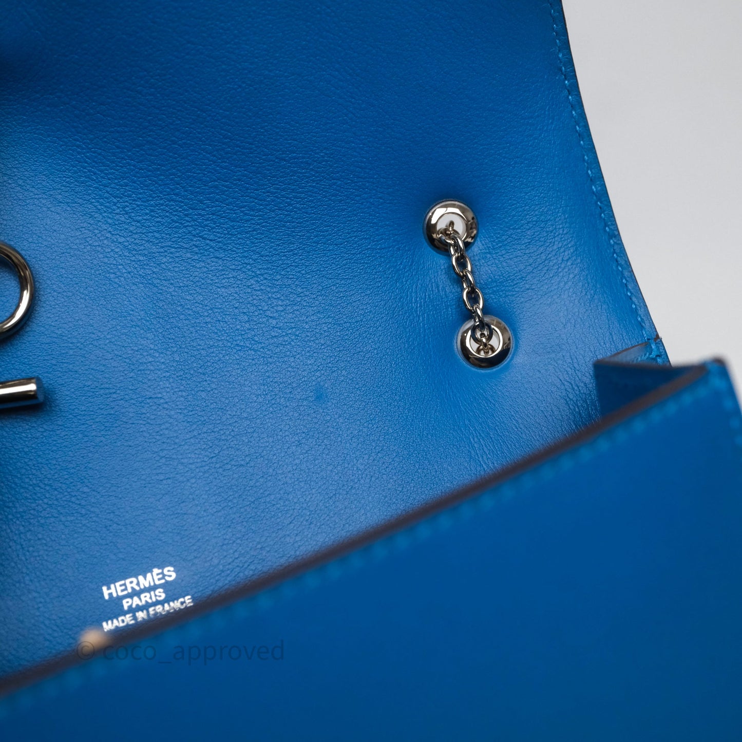 Hermès Catenina Bleu de Galice S7 Swift Palladium Hardware