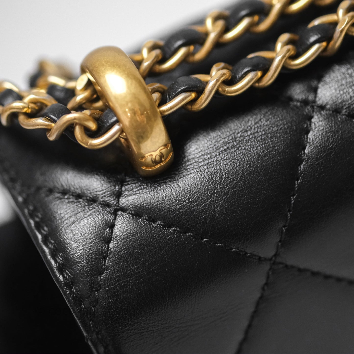 Chanel Quilted Mini Perfect Fit Adjustable Black Calfskin Gold Hardware