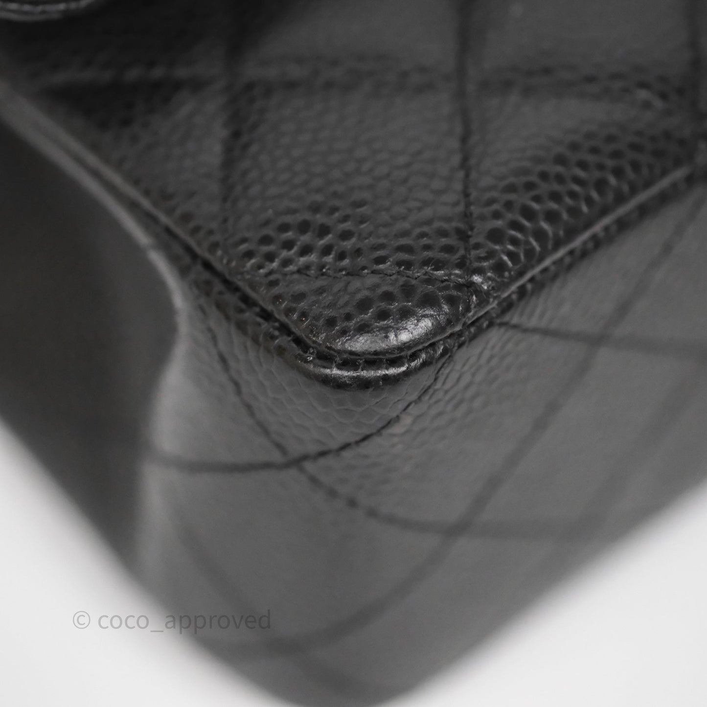Chanel Classic M/L Medium Flap Quilted Black Caviar Gold Hardware