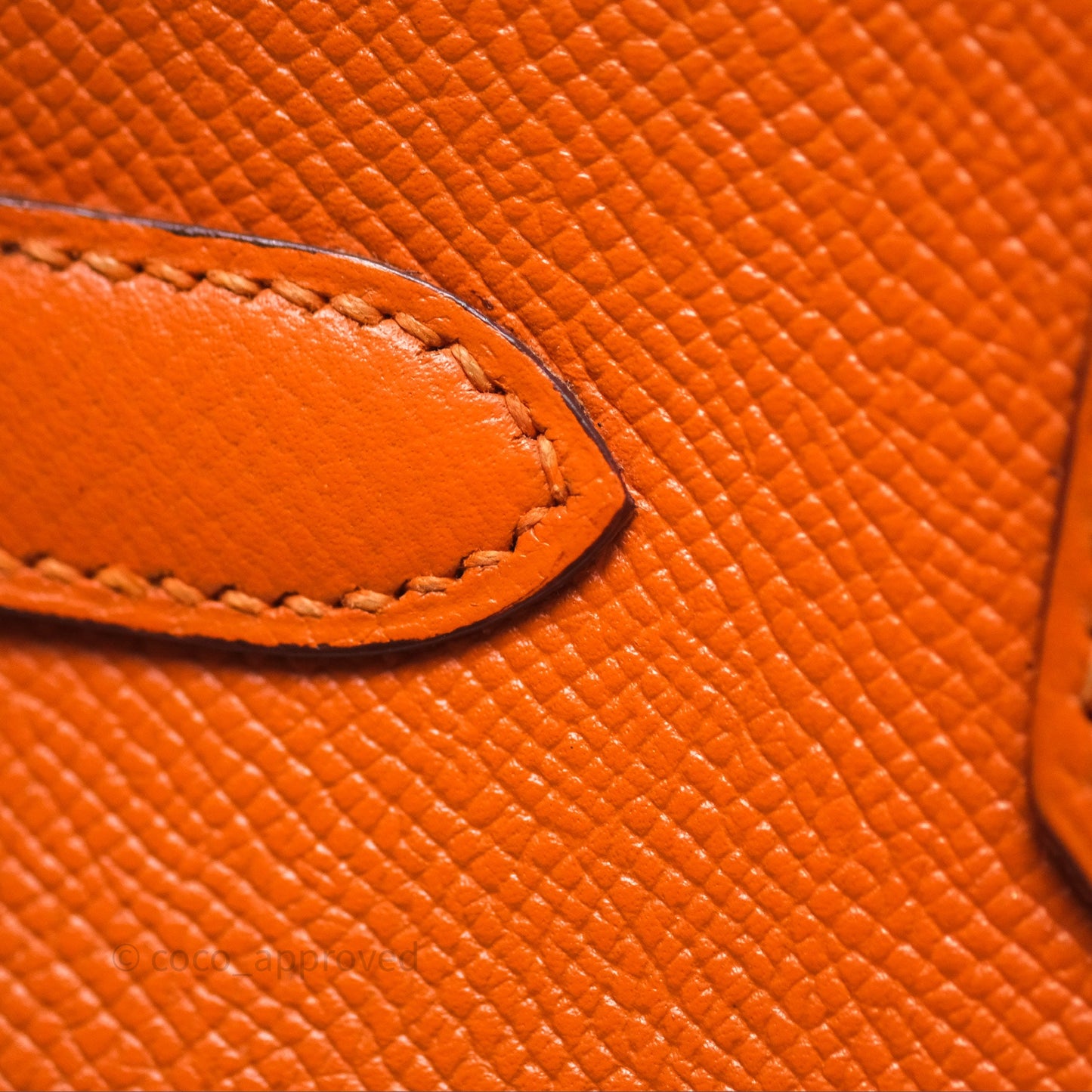 Hermès Birkin 30 Retourne Orange Epsom Palladium Hardware