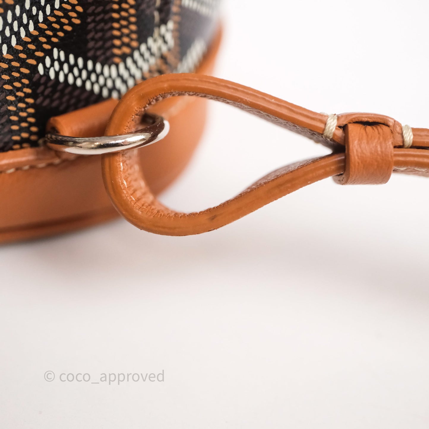 Goyard Mini Alpin Backpack Black/ Tan  Goyardine Calfskin
