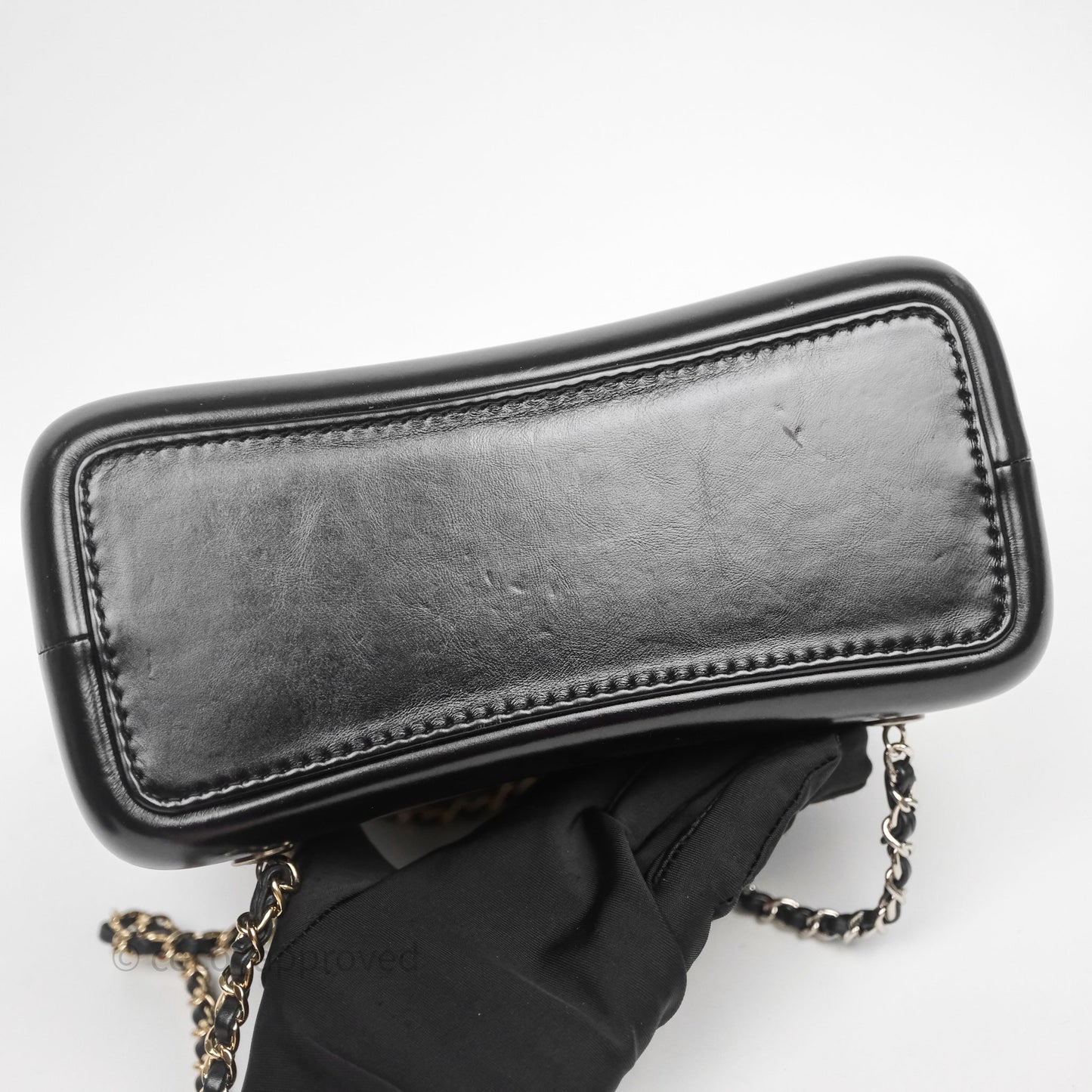 Chanel Small Gabrielle Backpack Quilted Black Aged Calfskin