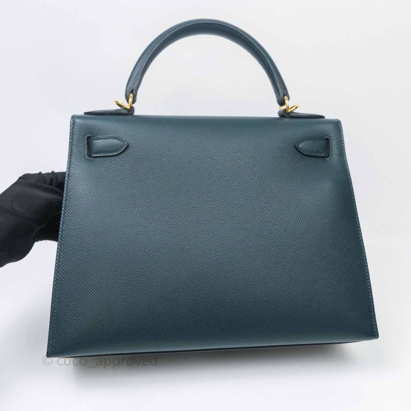Hermès Kelly 28 6O Vert Cyprès Epsom Gold Hardware