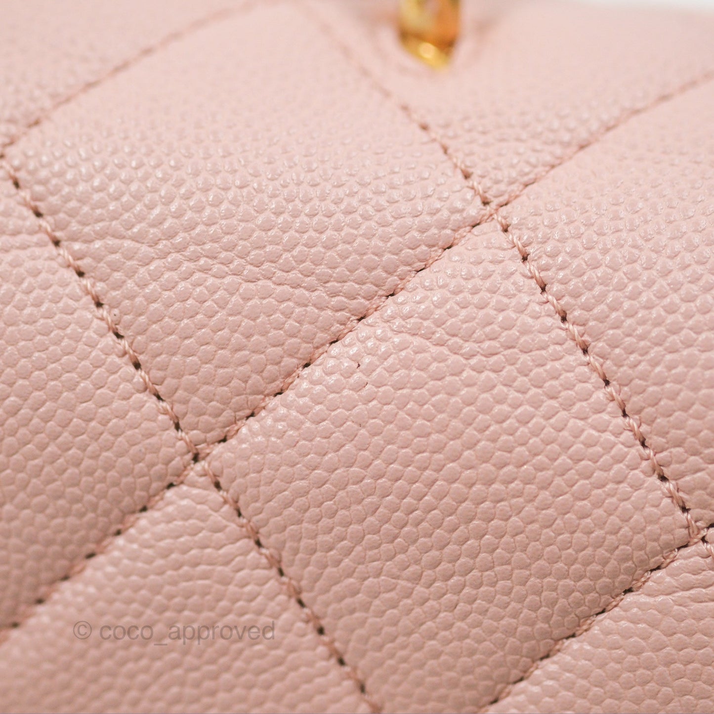 Chanel Carry Me Top Handle Flap Bag Pink Caviar Aged Gold Hardware 23S