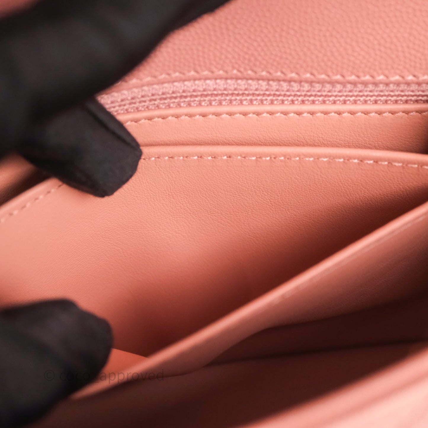 Chanel Small Coco Handle Quilted Pink Caviar Gold Hardware