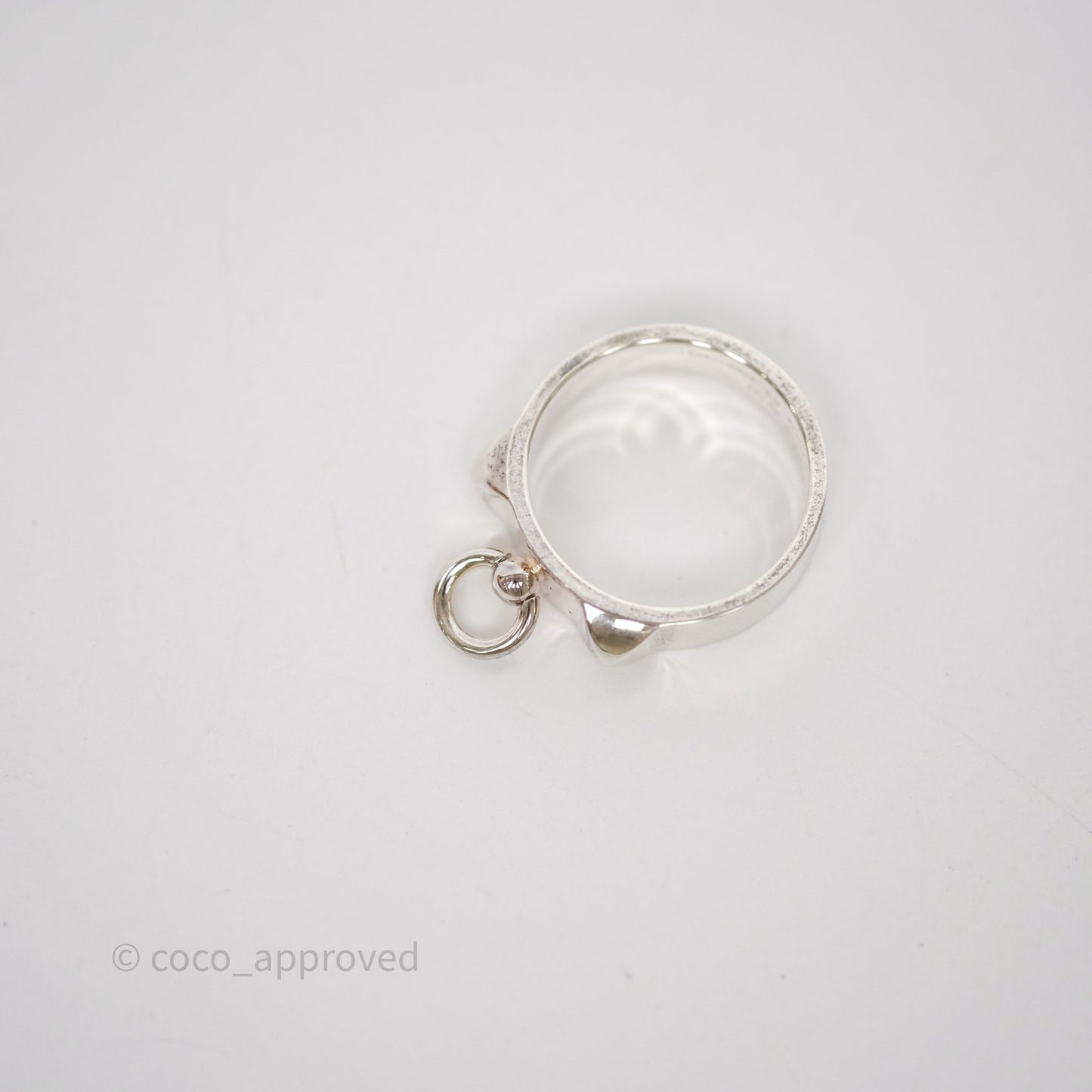 Hermes Collier de Chien Ring PM Sterling Silver Size 53