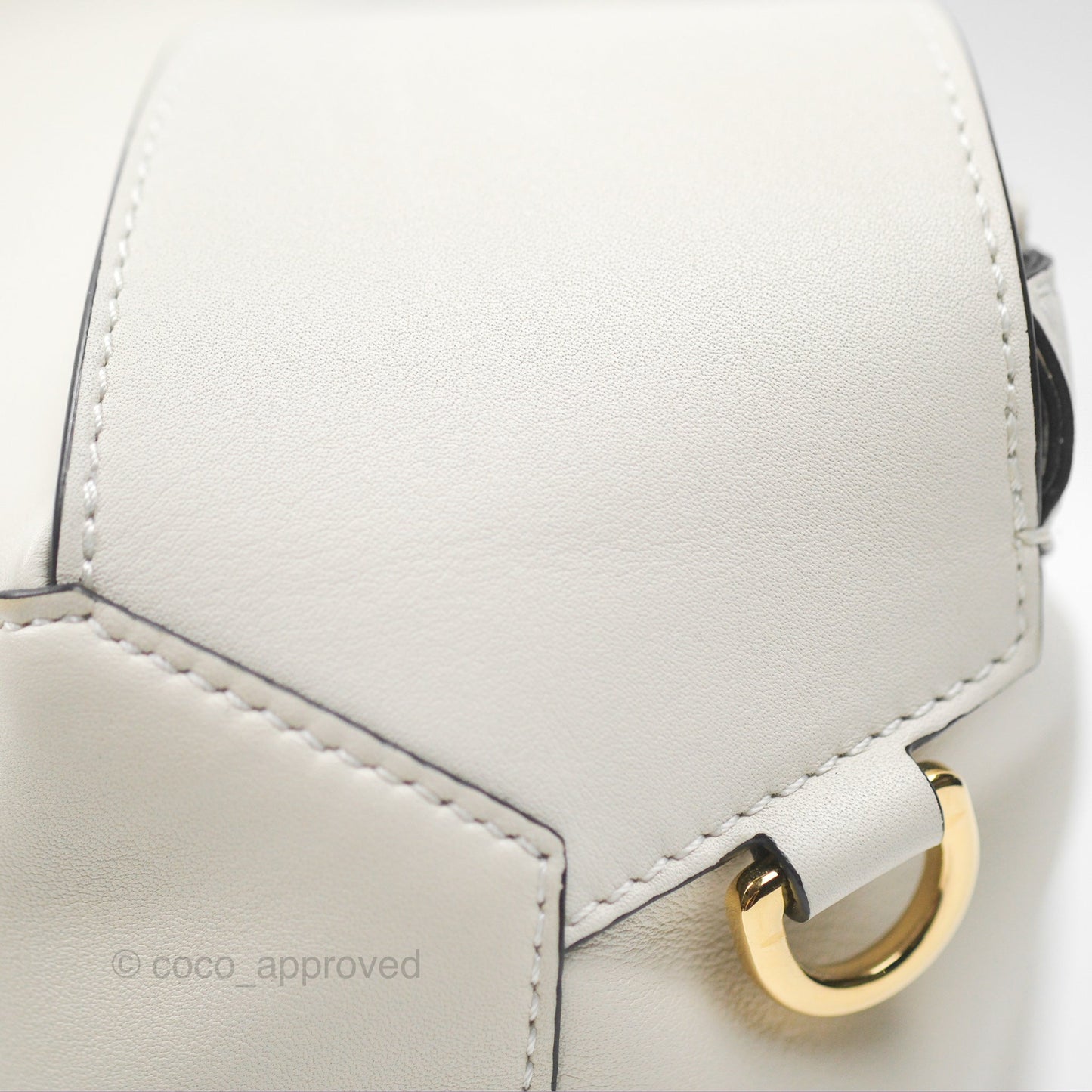 Loewe Puzzle Hobo Shoulder Bag Soft White Calfskin