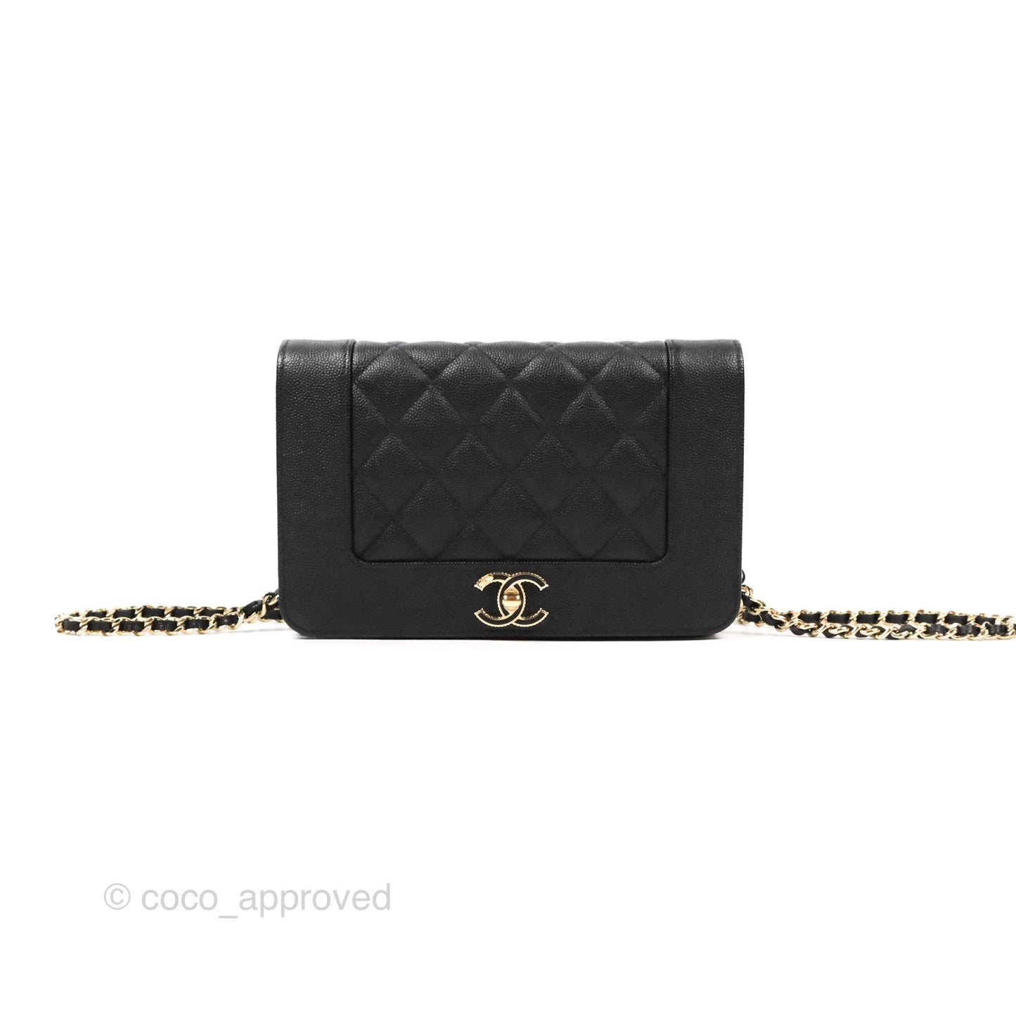 Chanel Mademoiselle WOC Black Caviar Gold Hardware