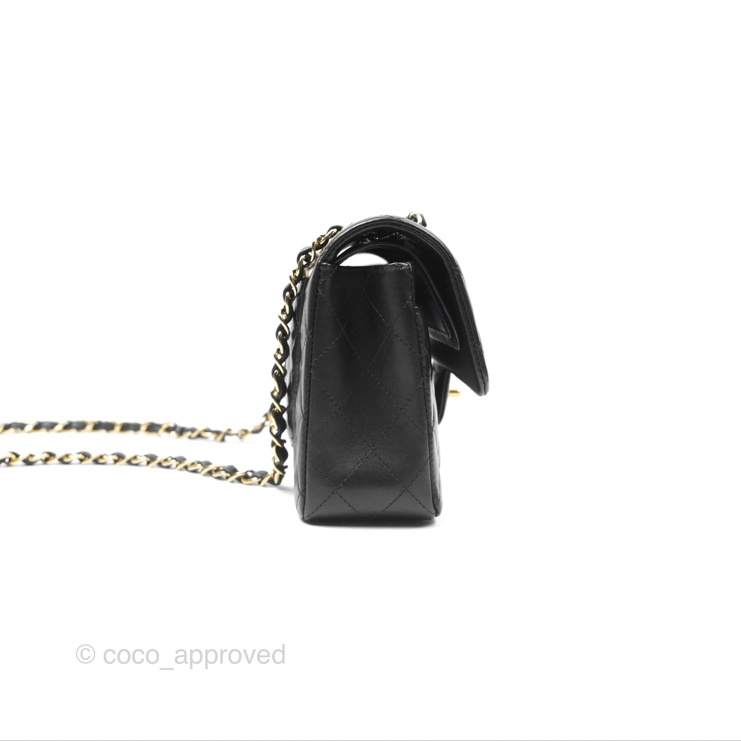 Chanel Small S/M Classic Flap Black Lambskin Gold Hardware