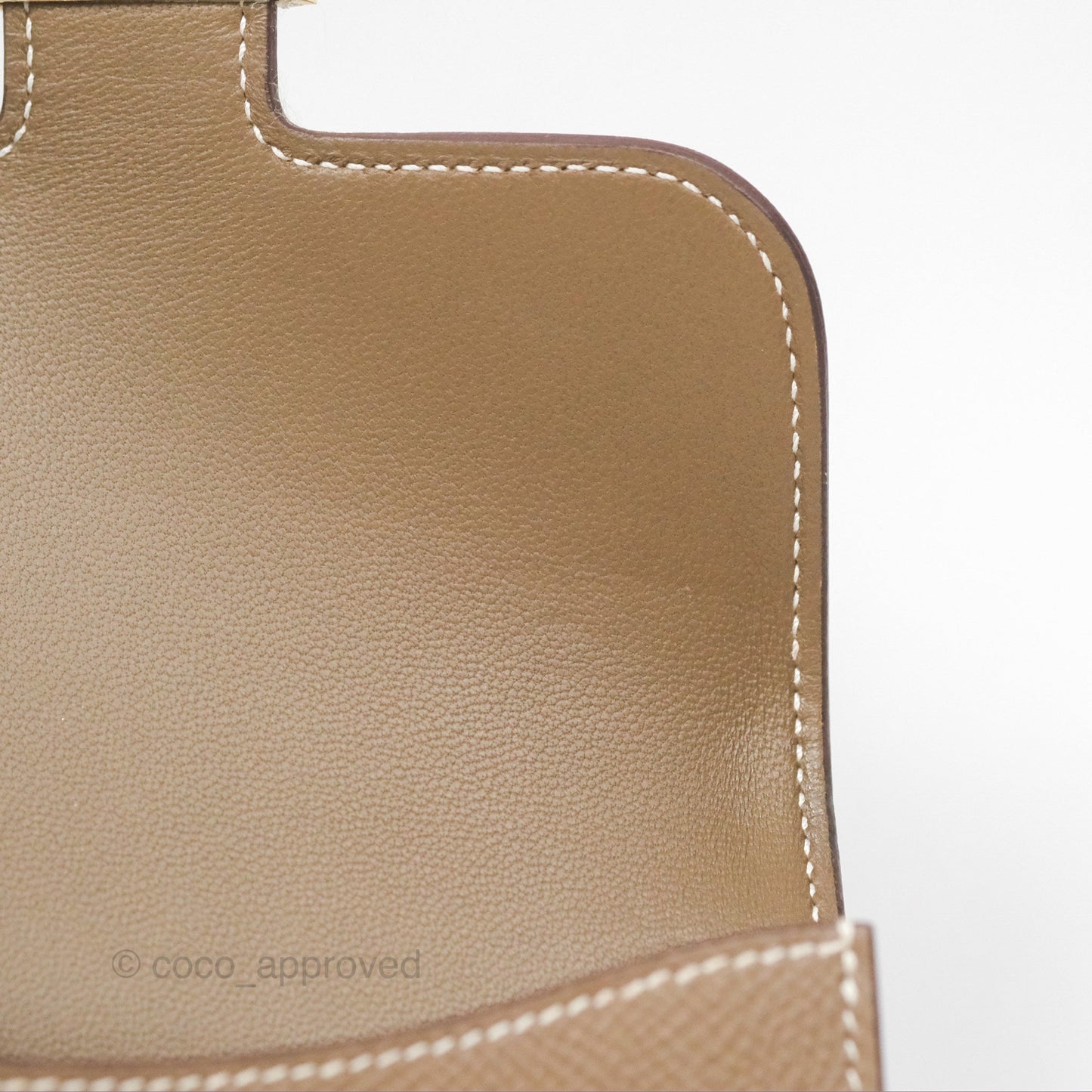 Hermès Constance Slim Wallet Etoupe Epsom Gold Hardware