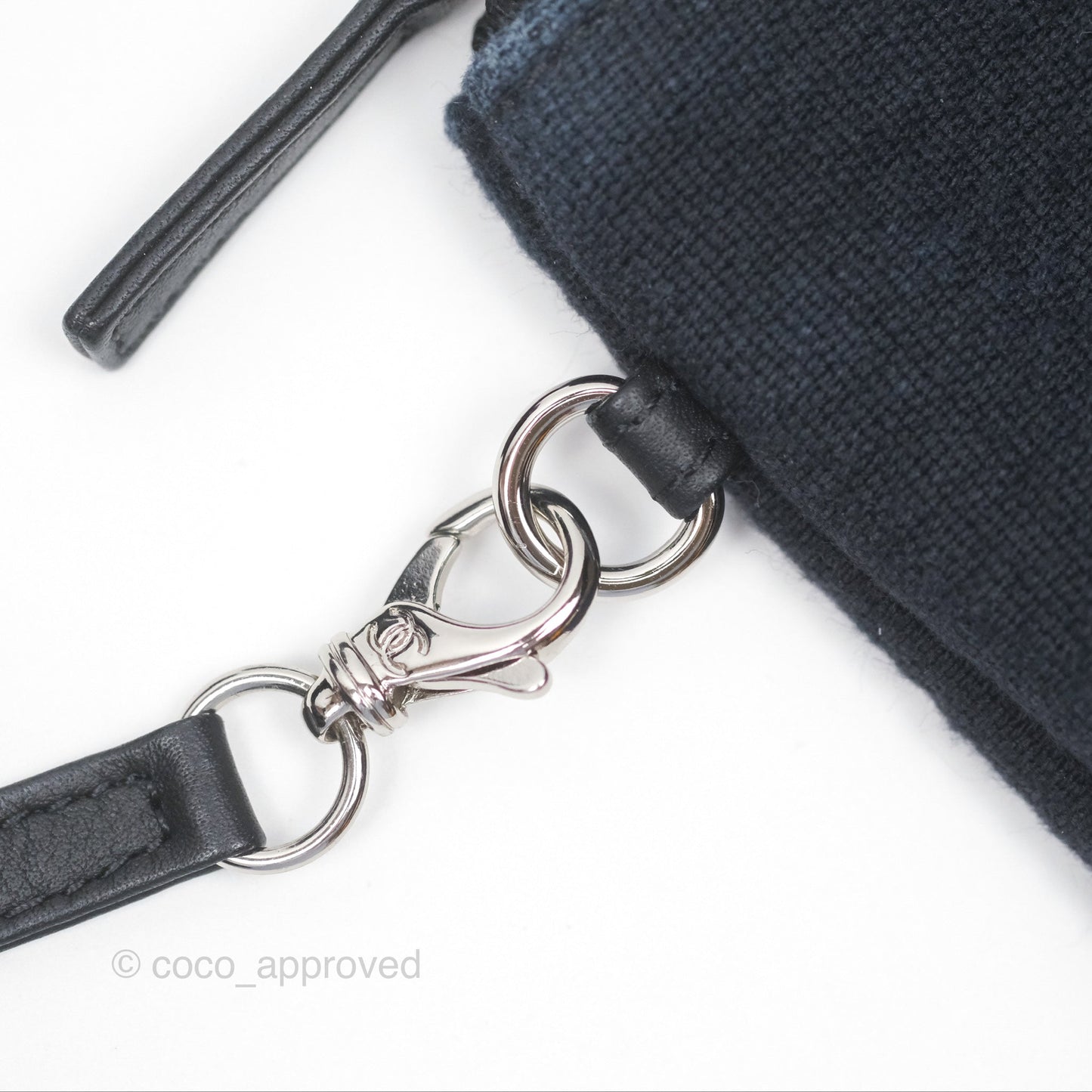Chanel Medium Deauville Navy Canvas Silver Hardware