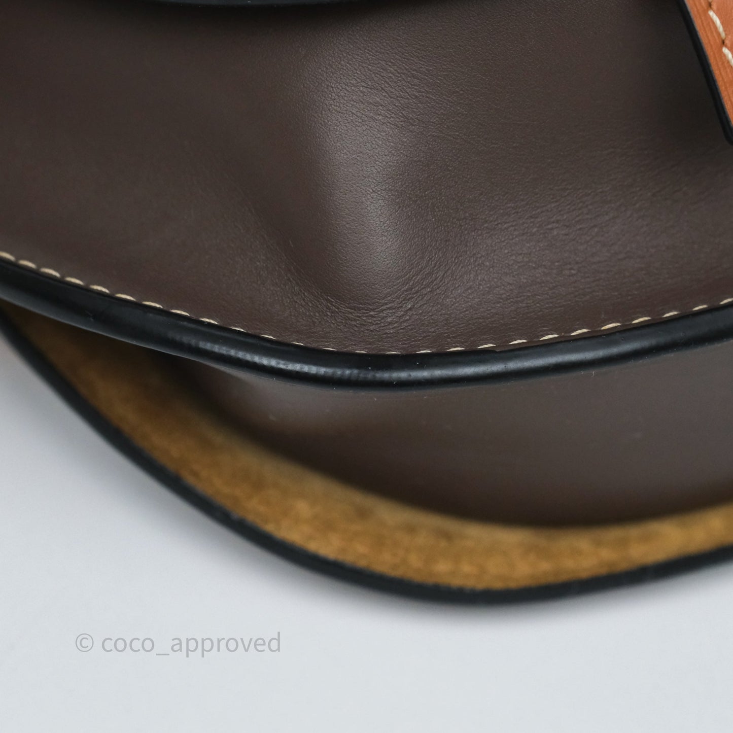 Loewe Small Gate Bag Smooth Calfskin Burgundy Tan Brown