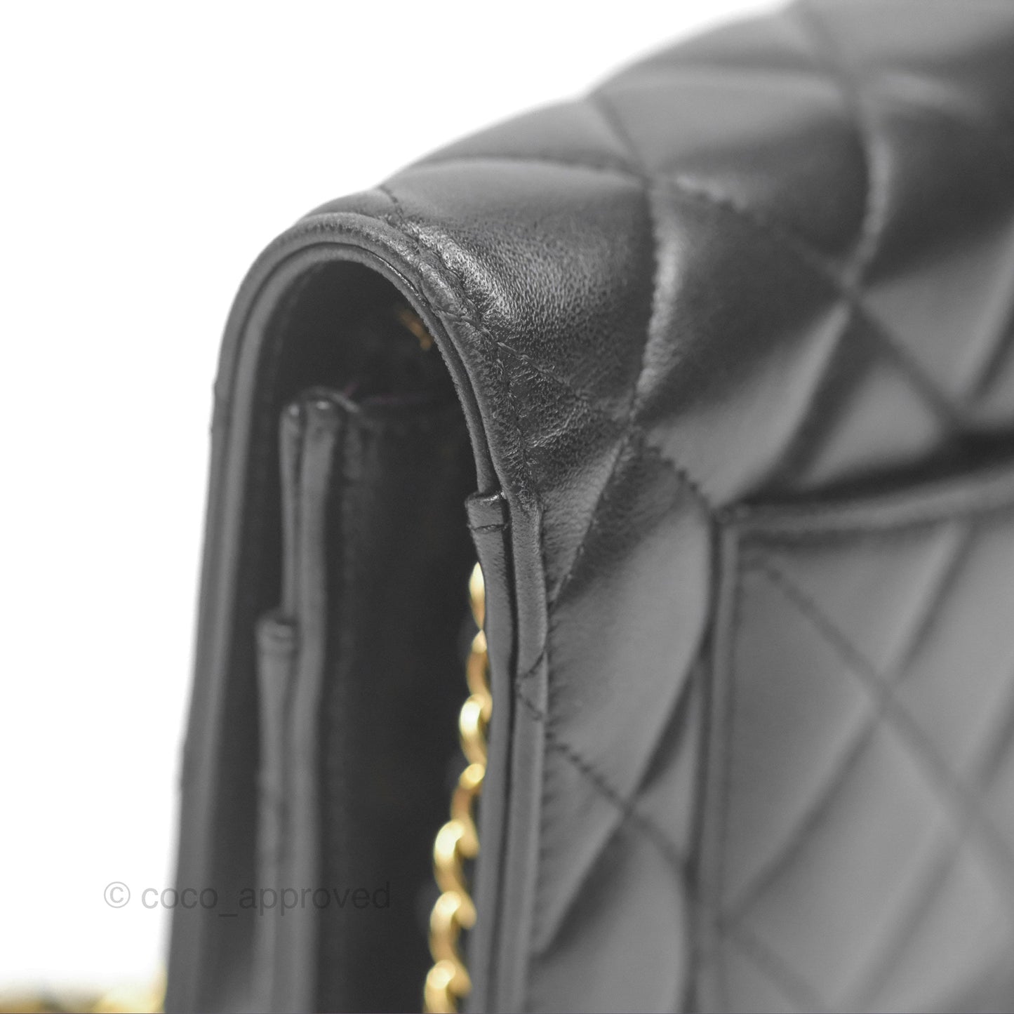 Chanel Quilted Classic WOC Black Lambskin Gold Hardware