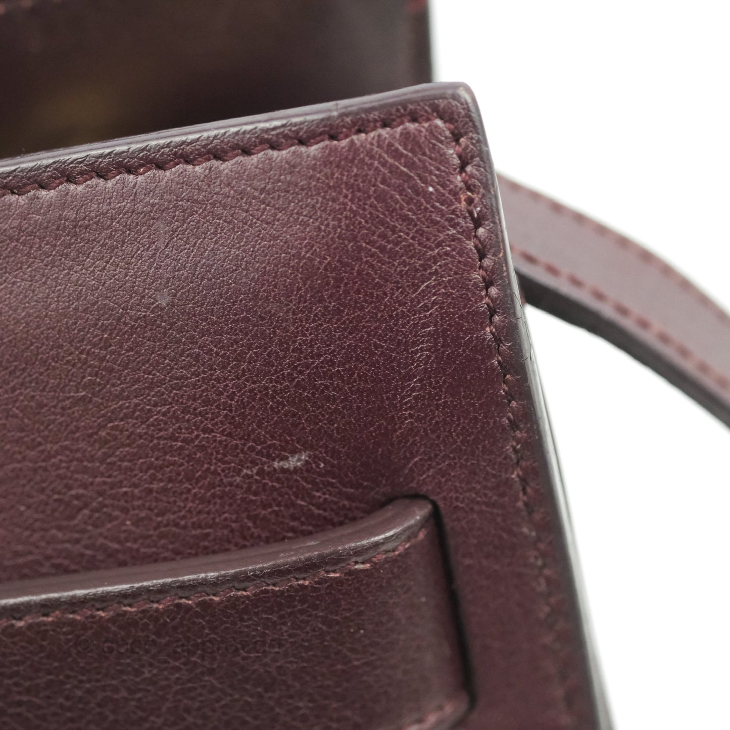Saint Laurent Classic Sac De Jour Small Burgundy Smooth Calfskin Gold Hardware