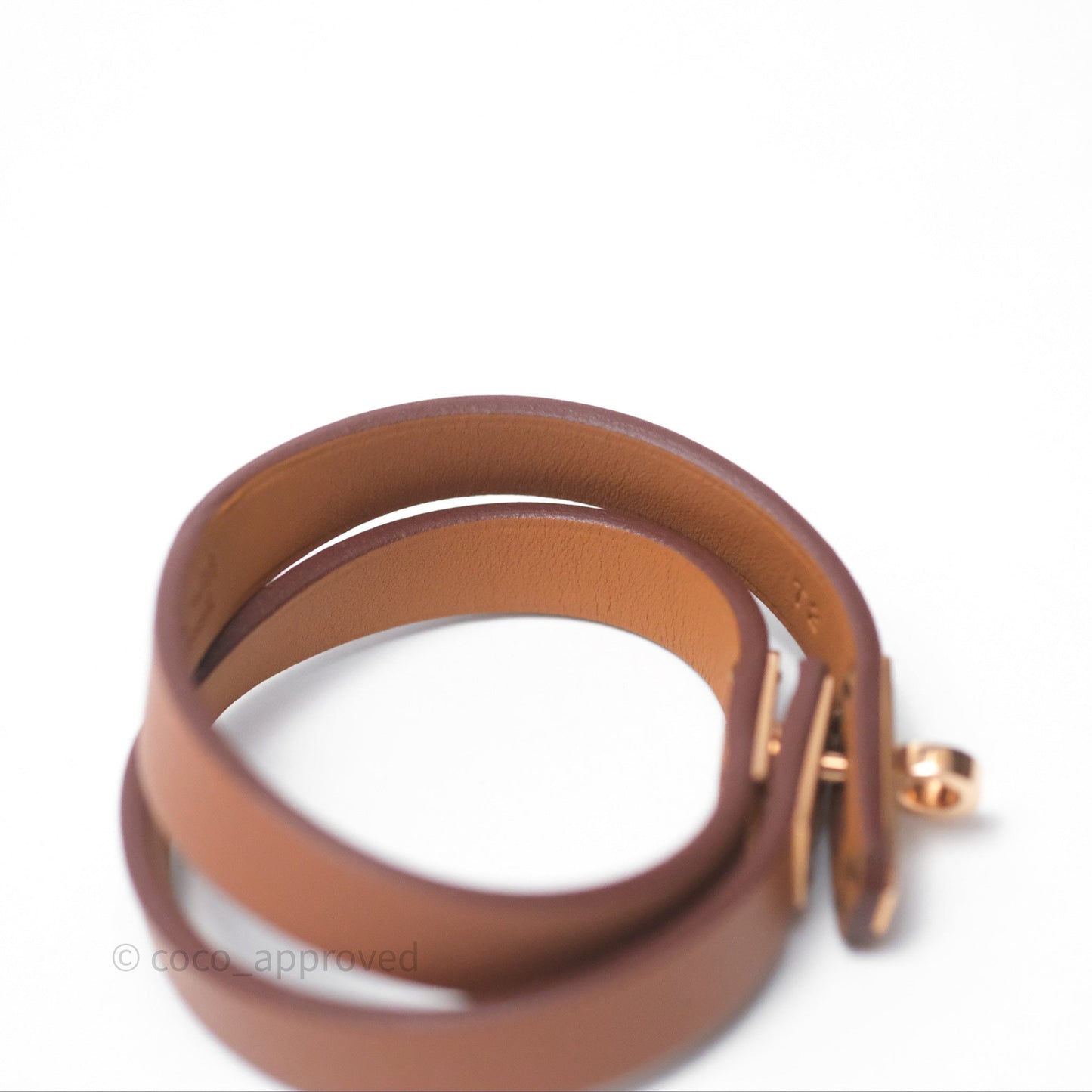 Hermès Kelly Double Tour Bracelet Gold Swift Gold Hardware