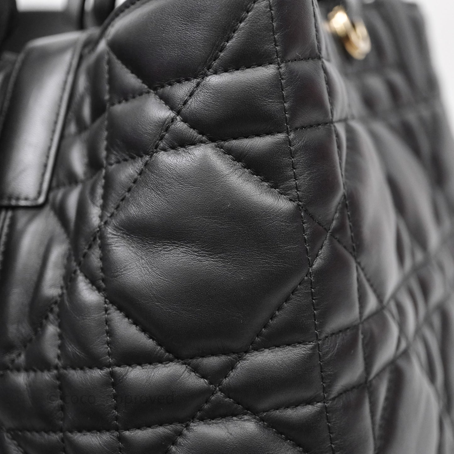 Christian Dior Medium Dior Toujours Bag Black Macrocannage Calfskin