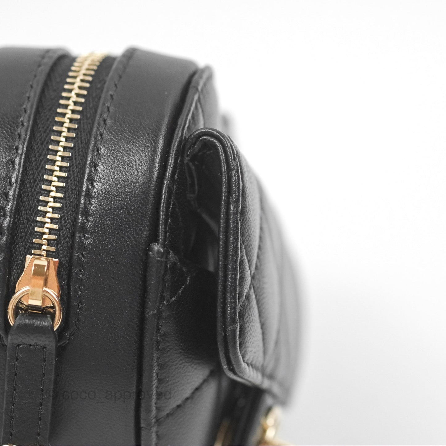 Chanel Mini Heart Belt Bag Black Lambskin Gold Hardware 22S