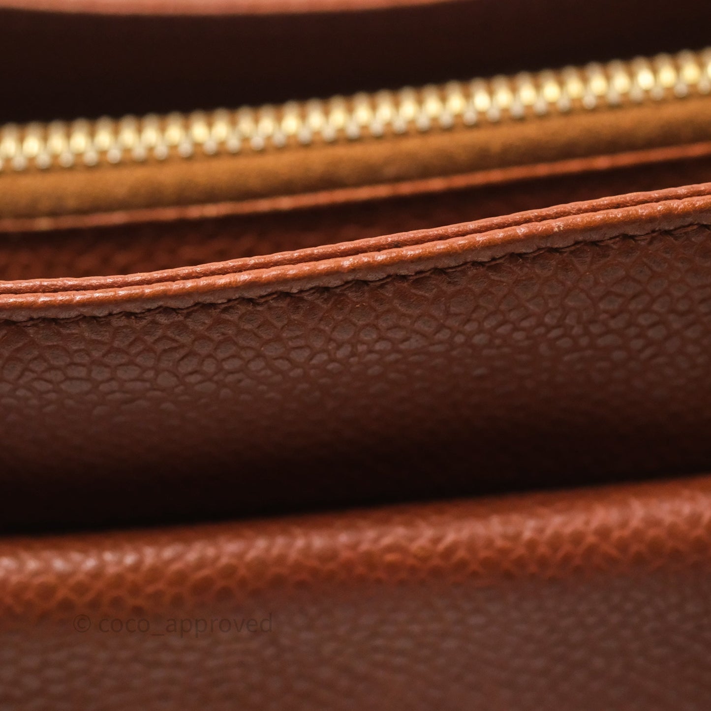 Chanel Vintage Tote Caramel Caviar 24K Gold Hardware