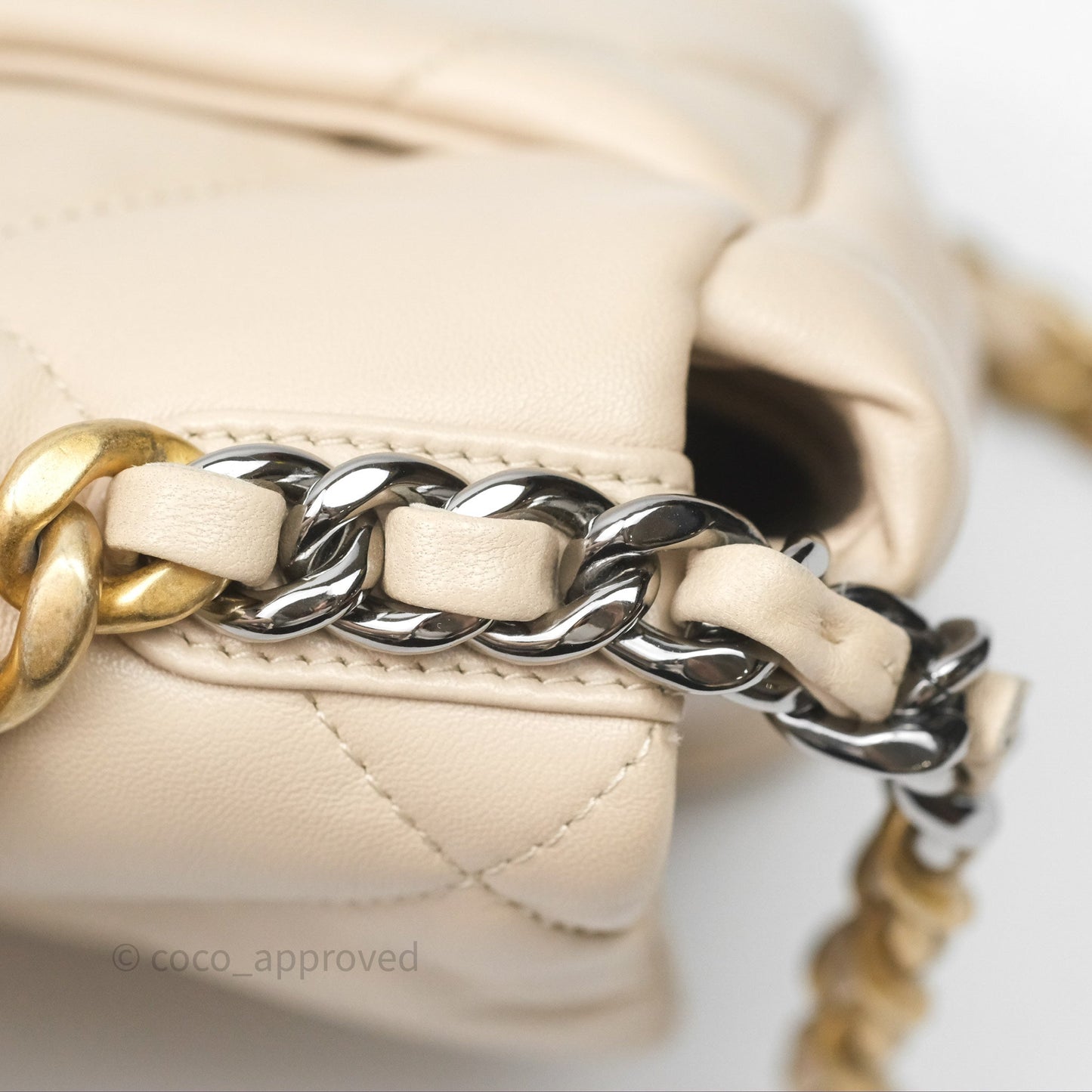 Chanel 19 Small Beige Mixed Hardware