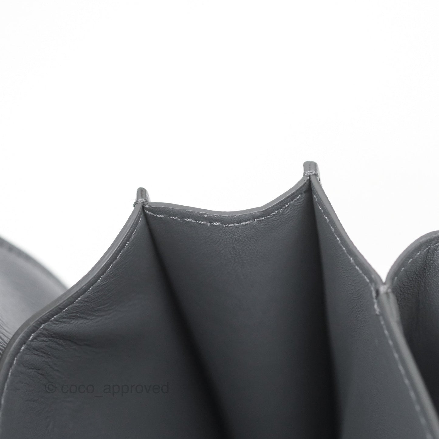 Celine Medium Classic Box Flap Grey Liege Calfskin