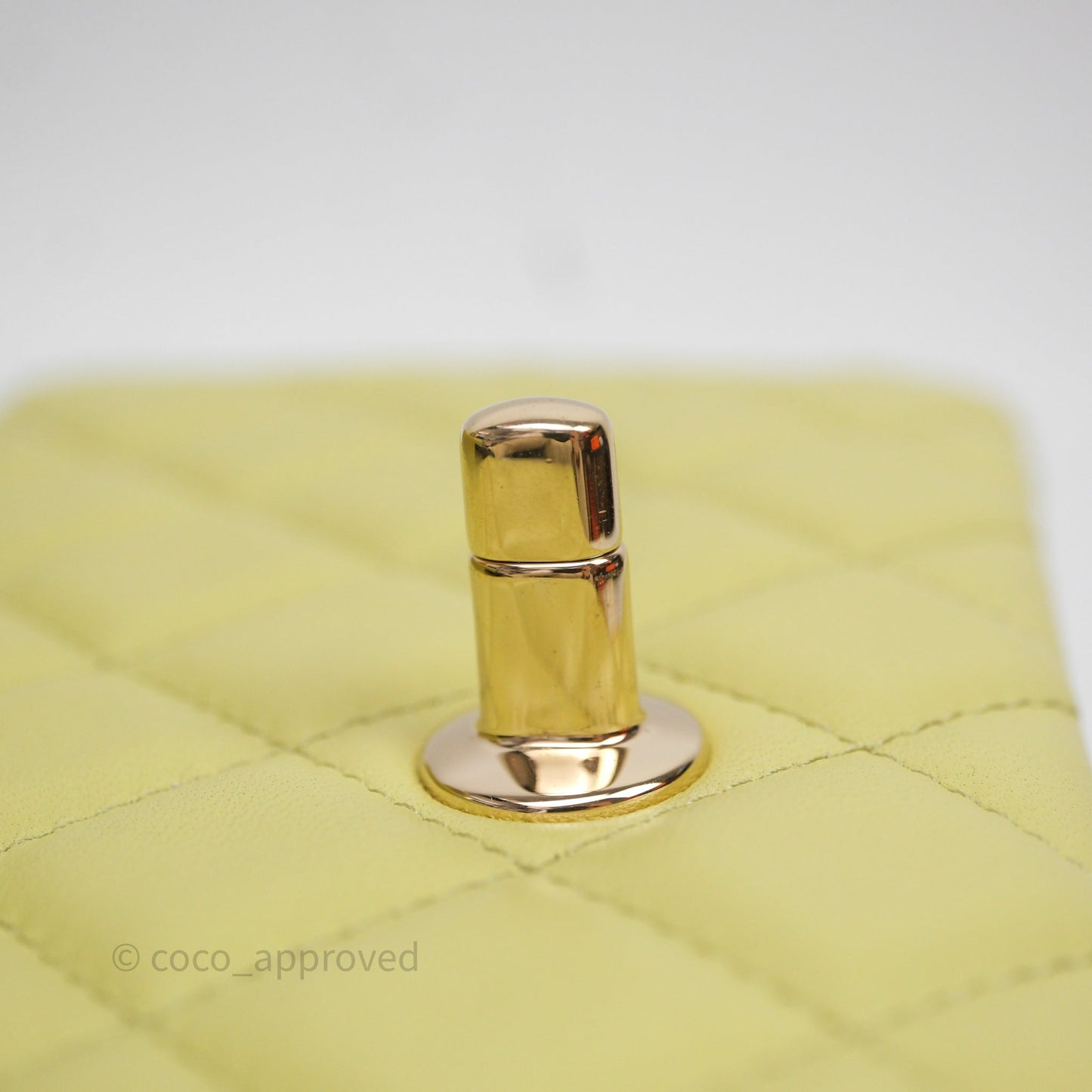 Chanel Mini Rectangular Flap Quilted Green Lambskin Gold Hardware