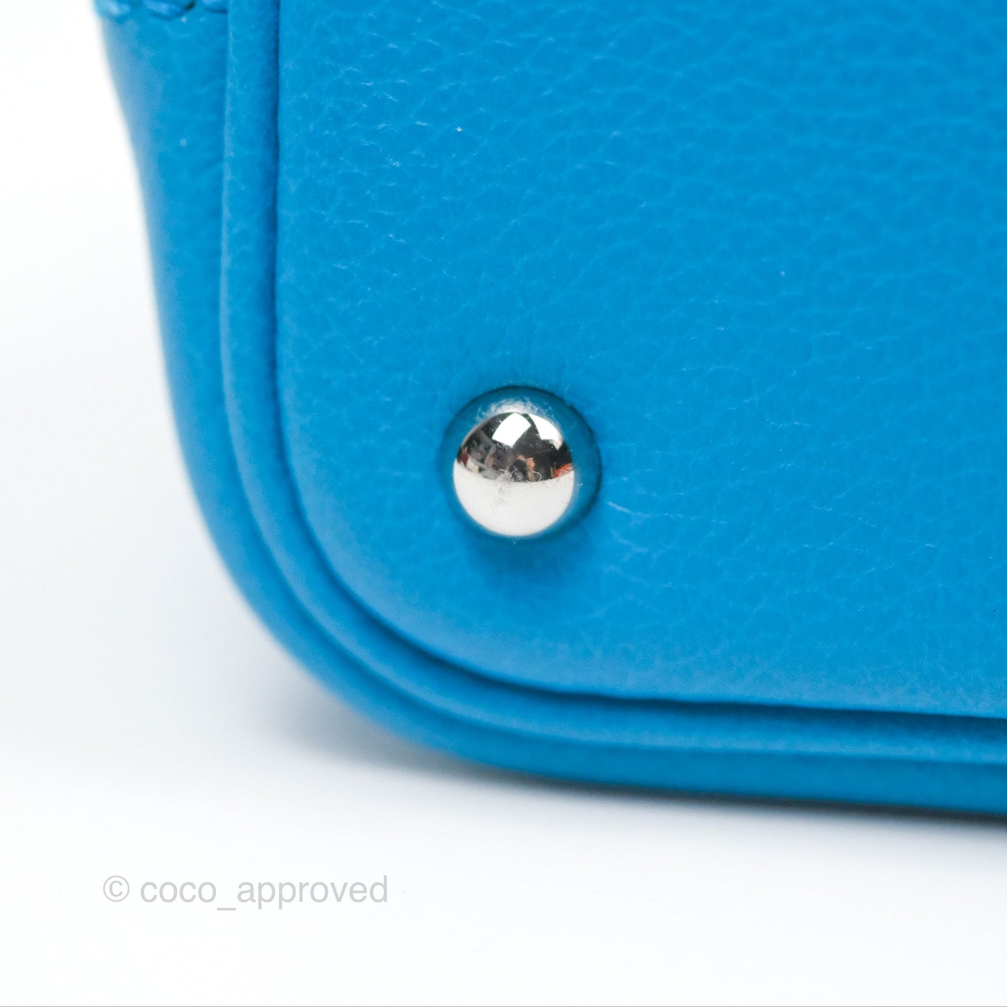 Hermès Bolide Mini 1923 Bleu Frida Evercolor Palladium Hardware