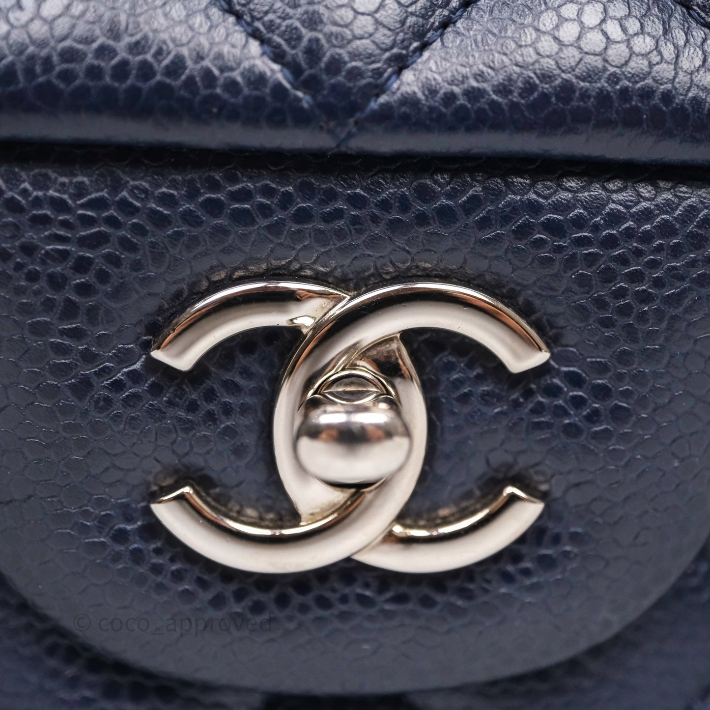 Chanel Jumbo Double Flap Navy Caviar Silver Hardware⁣⁣