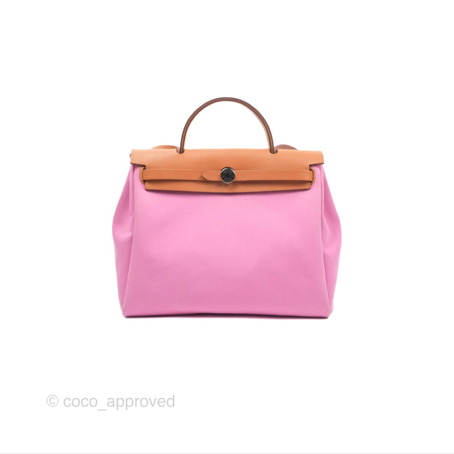 Hermès Herbag Zip 31 Retourne Rose Bubblegum Rubis Nature Canvas Palladium Hardware
