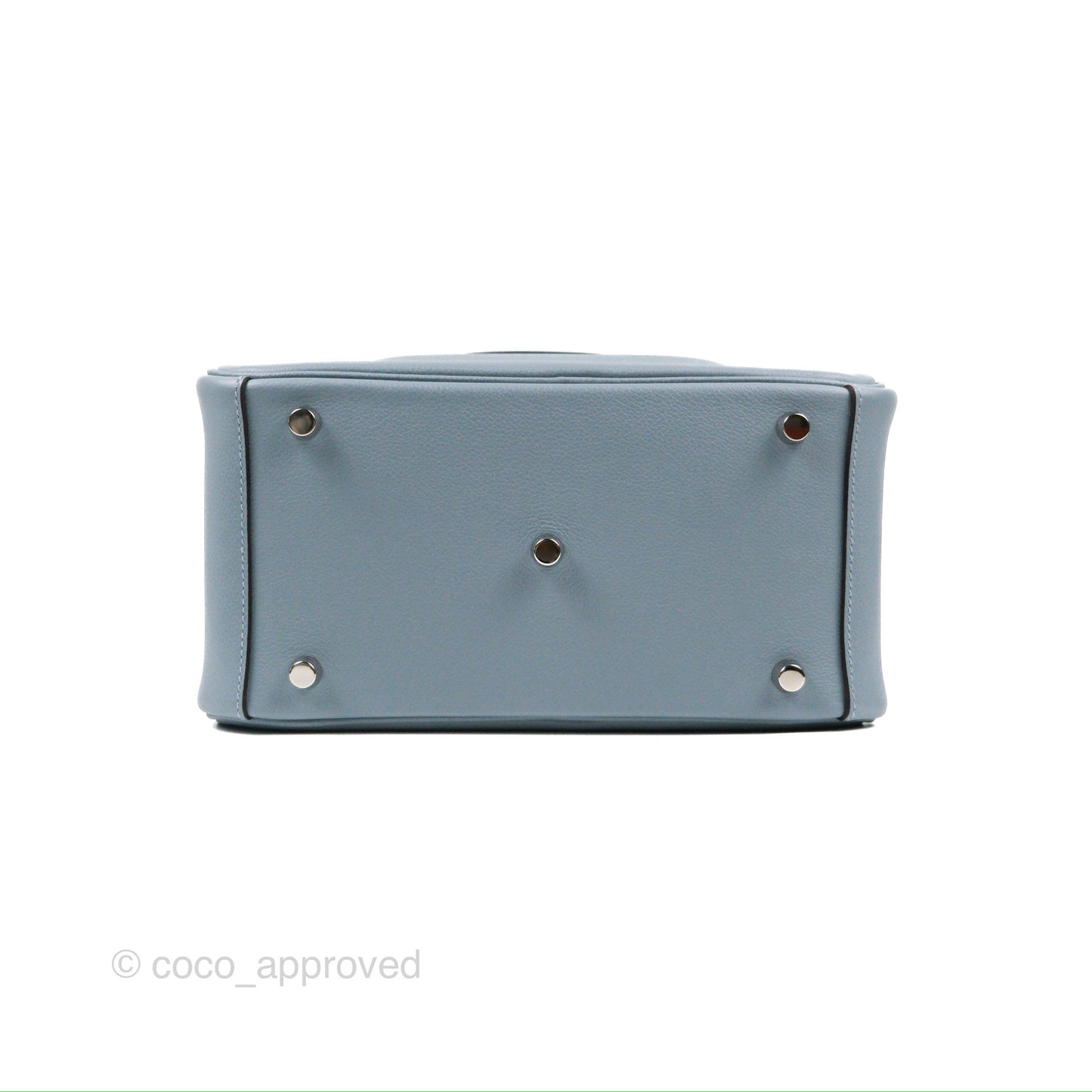 Hermès Lindy 26 Bleu Lin Evercolor Palladium Hardware