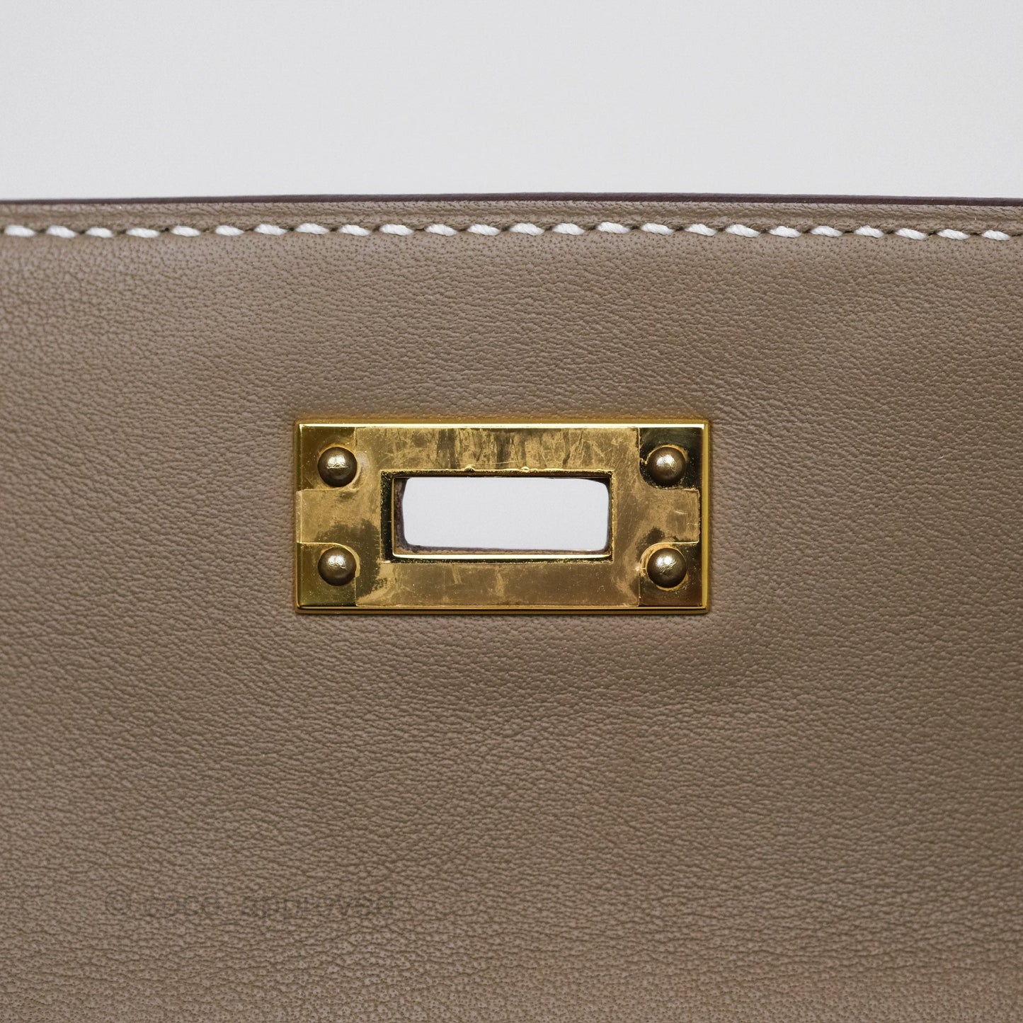 Hermès Retourne Kelly 25 Etoupe 18 Swift Gold Hardware