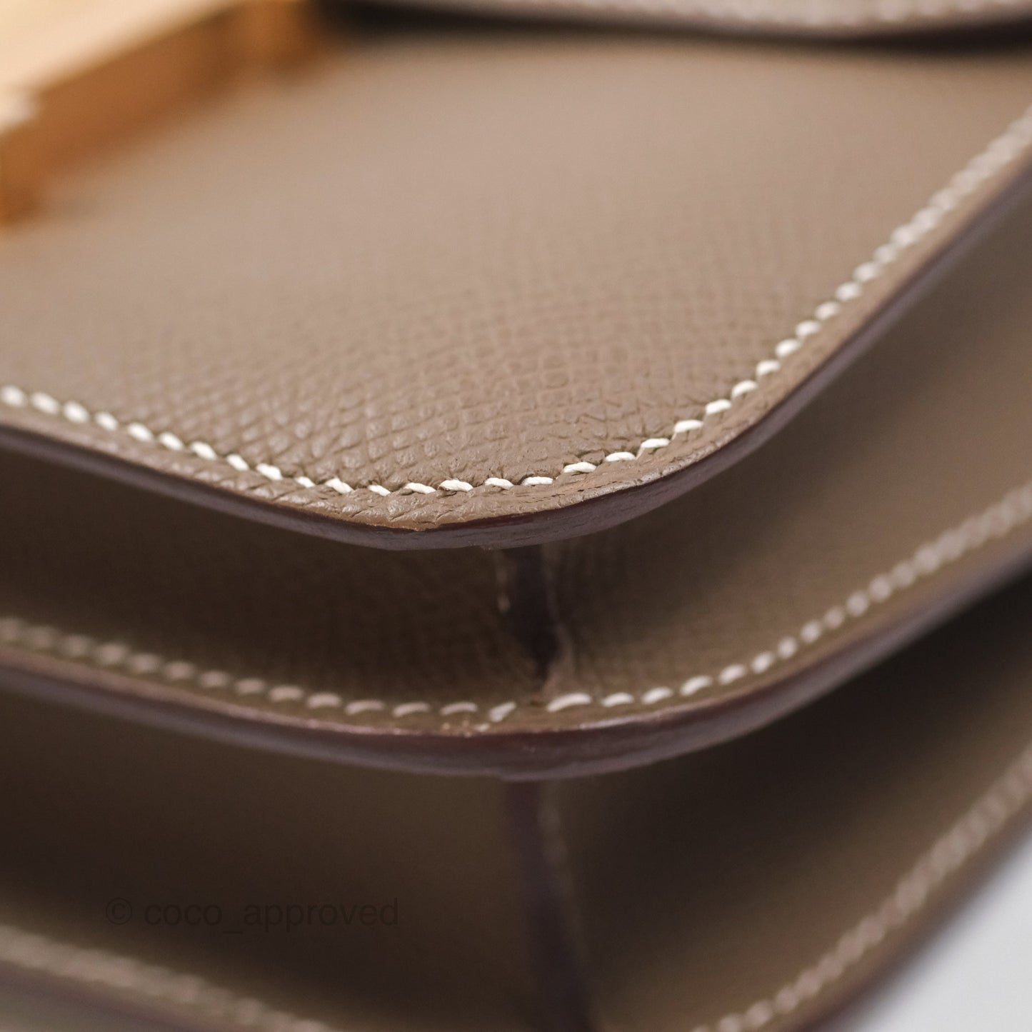 Hermès Constance Mini 18cm Mirror Etoupe 18 Epsom Rose Gold Hardware