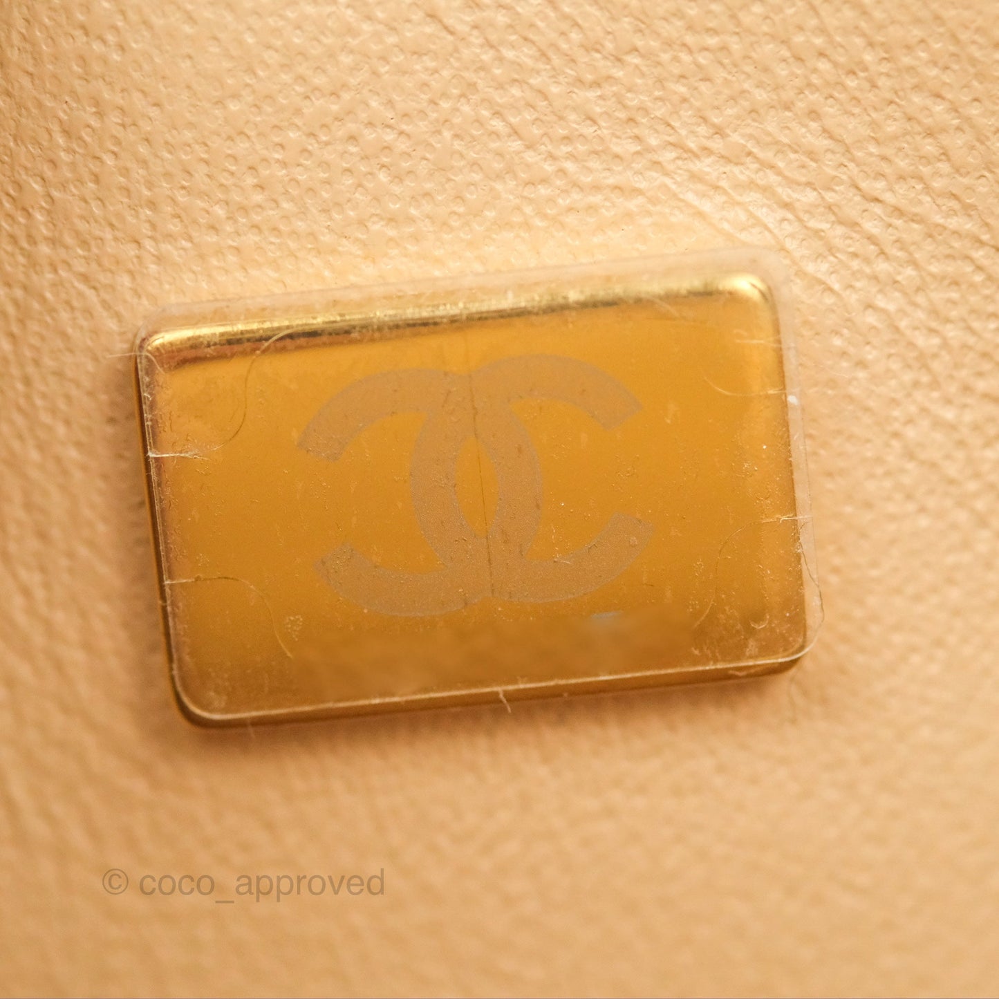 Chanel Small Quilted Classic Flap Beige Caviar Gold Hardware