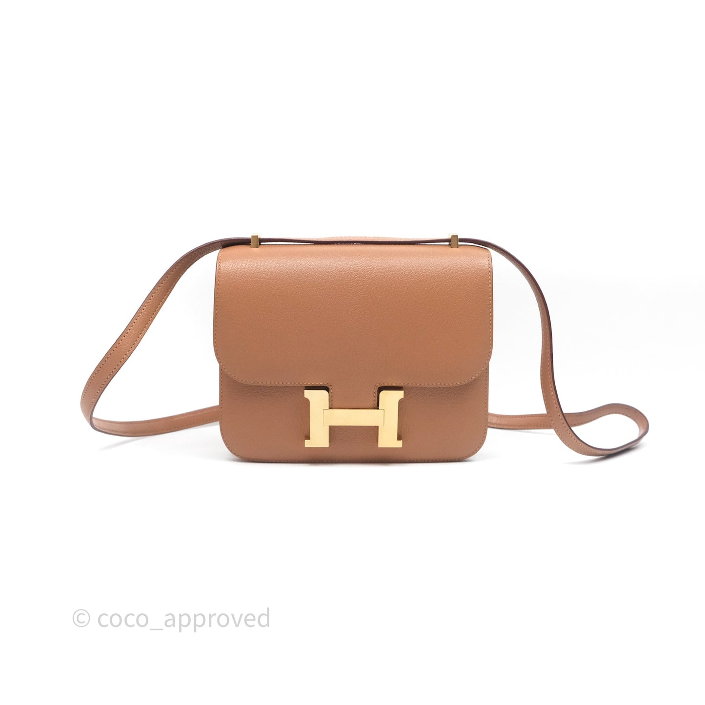 Hermès Constance Mini Quebracho Chevre Gold Hardware