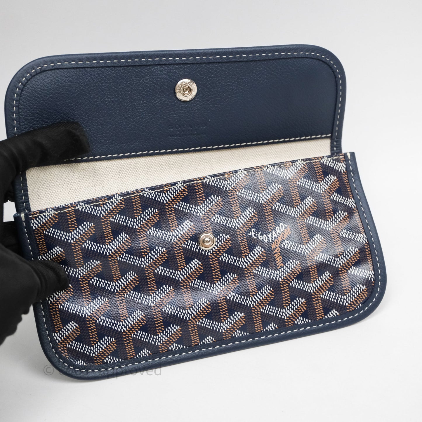 Goyard Bohème Hobo Bag Navy Goyardine Canvas