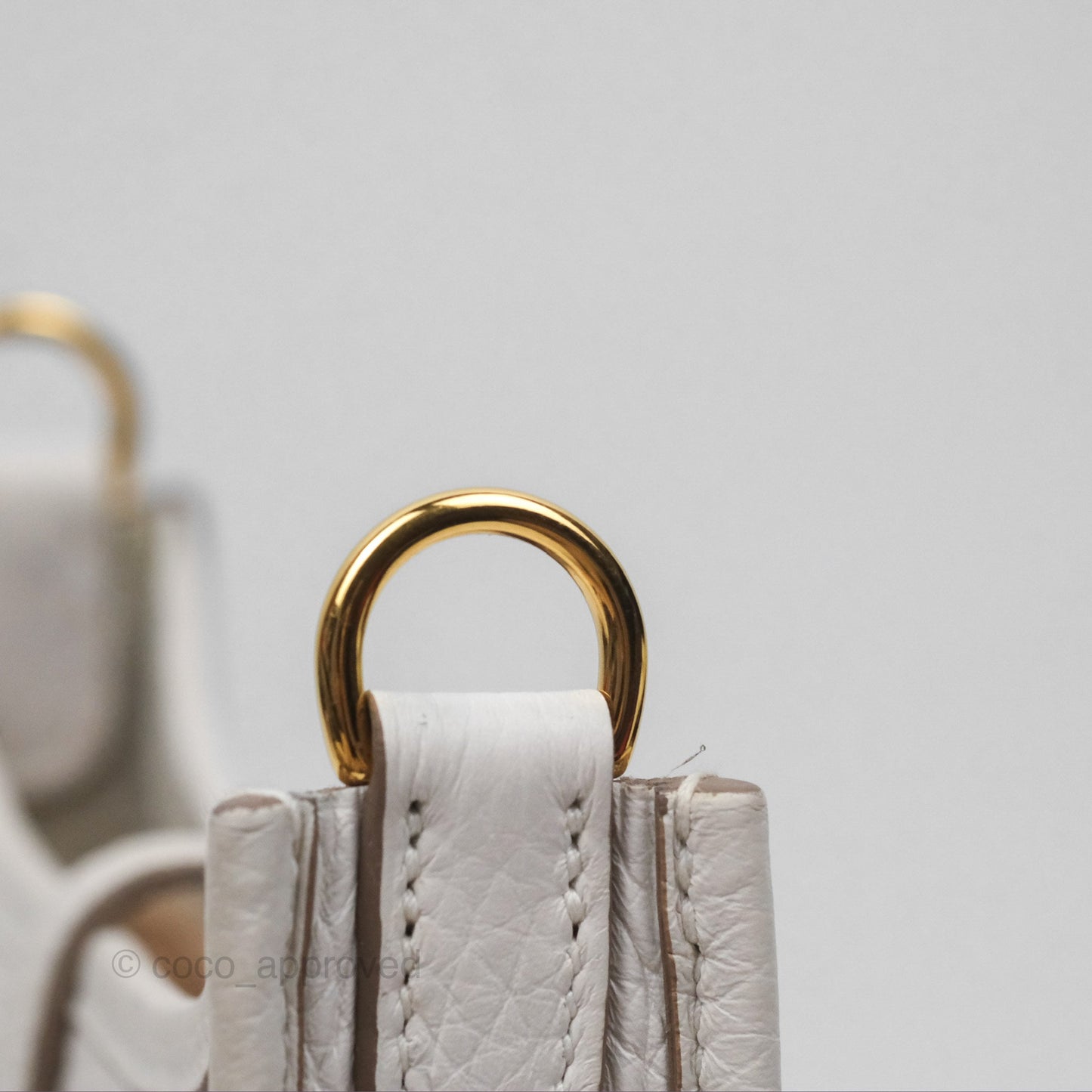 Hermès Mini Evelyne 16 Gris Pale M4 Clemence Gold Hardware