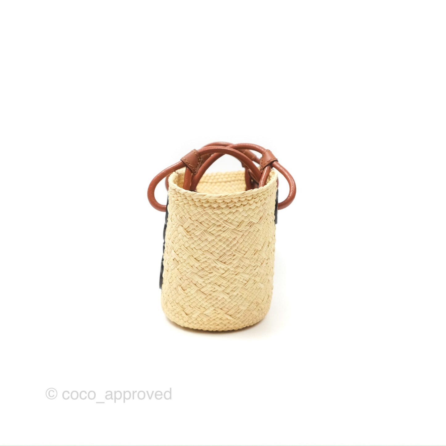 Loewe Mini Anagram Basket Bag Iraca Palm Calfskin Natural/Tan