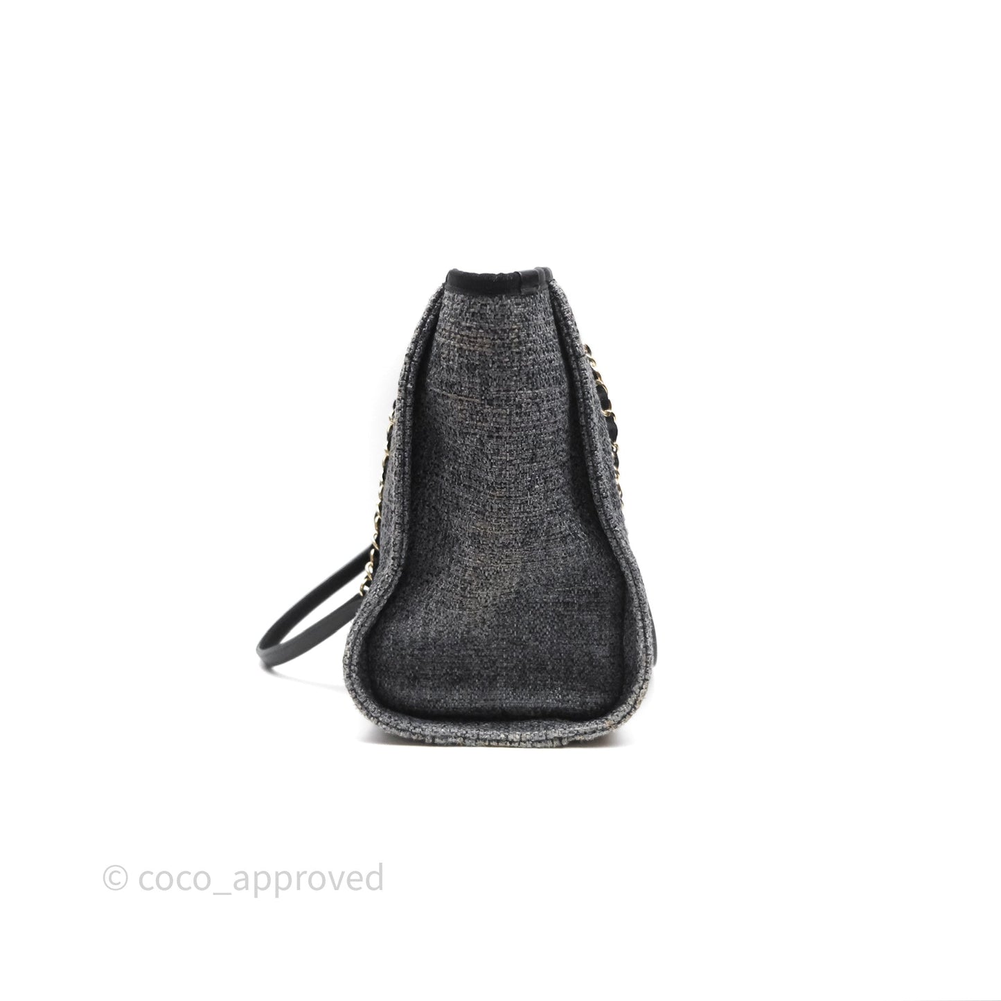 Chanel Medium Deauville Charcoal Grey Canvas