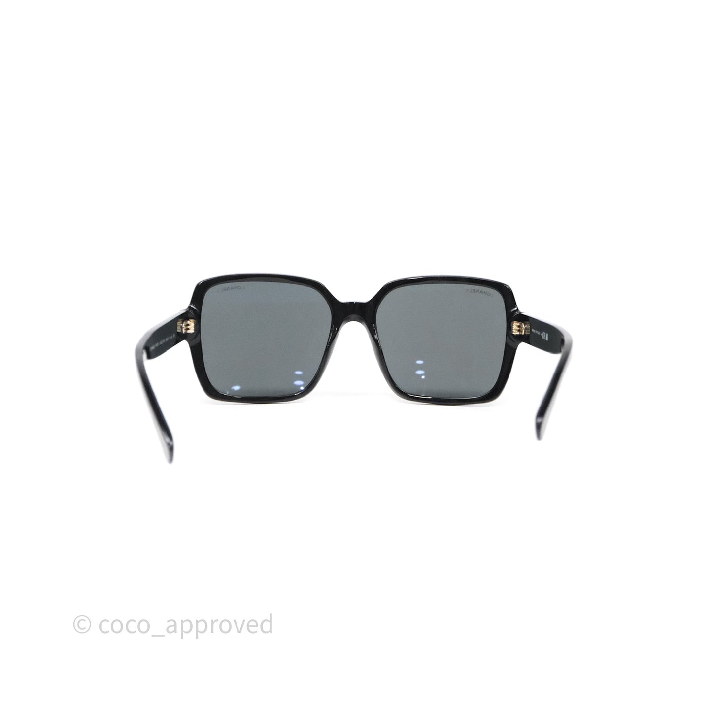 Chanel Square Sunglasses Black Acetate