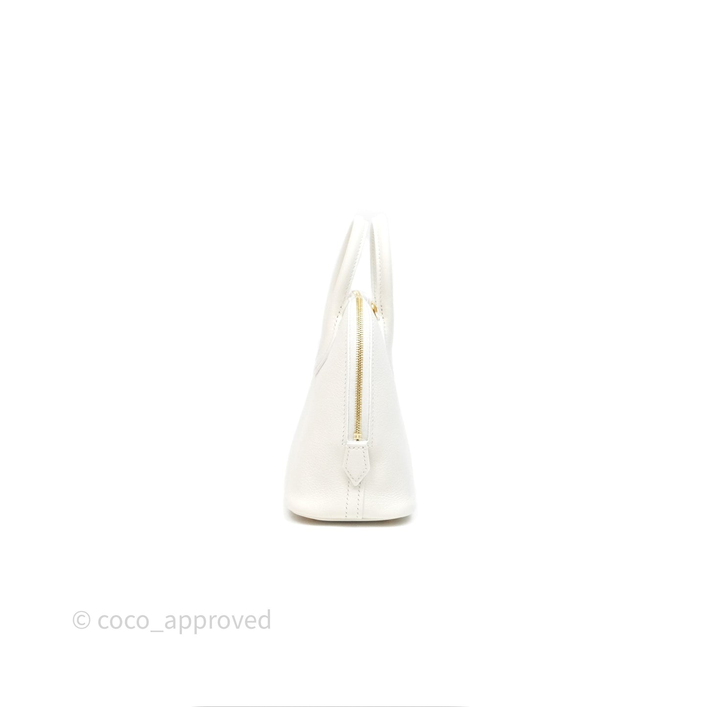 Hermès Bolide Mini 1923 Blanc 01 Evercolor Gold Hardware