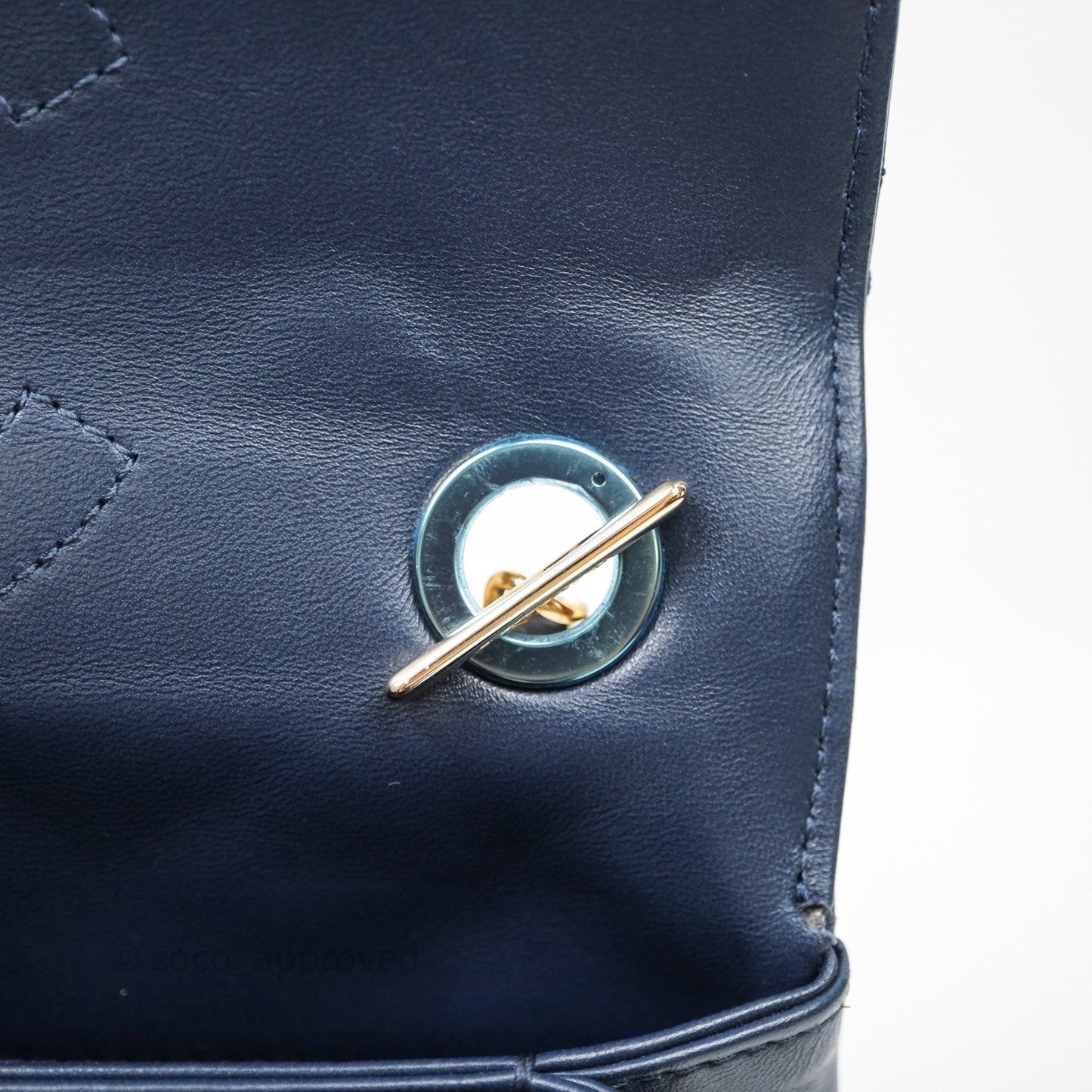 Chanel Small Trendy CC Navy Lambskin Gold Hardware