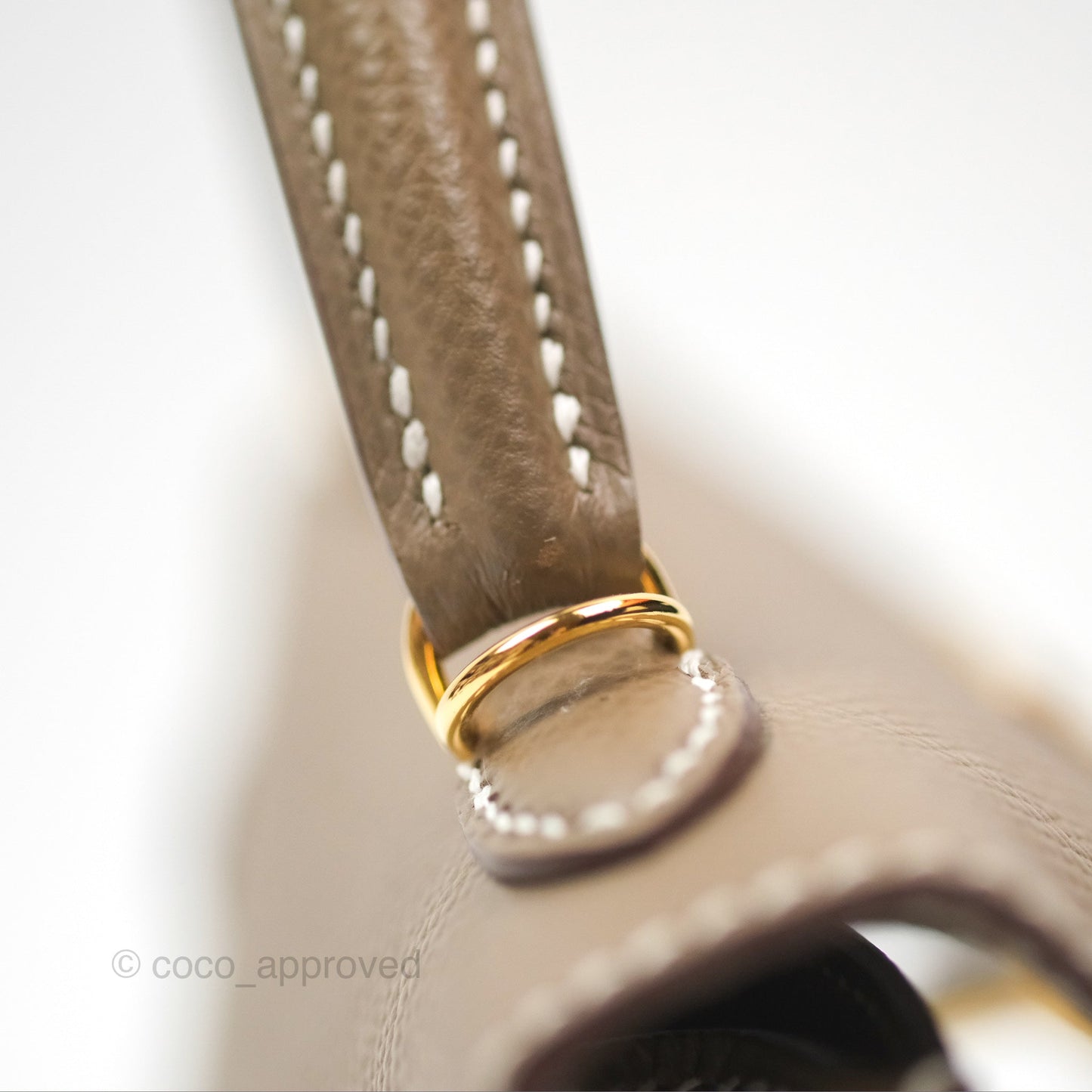 Hermès Mini Kelly II Etoupe Epsom Gold Hardware