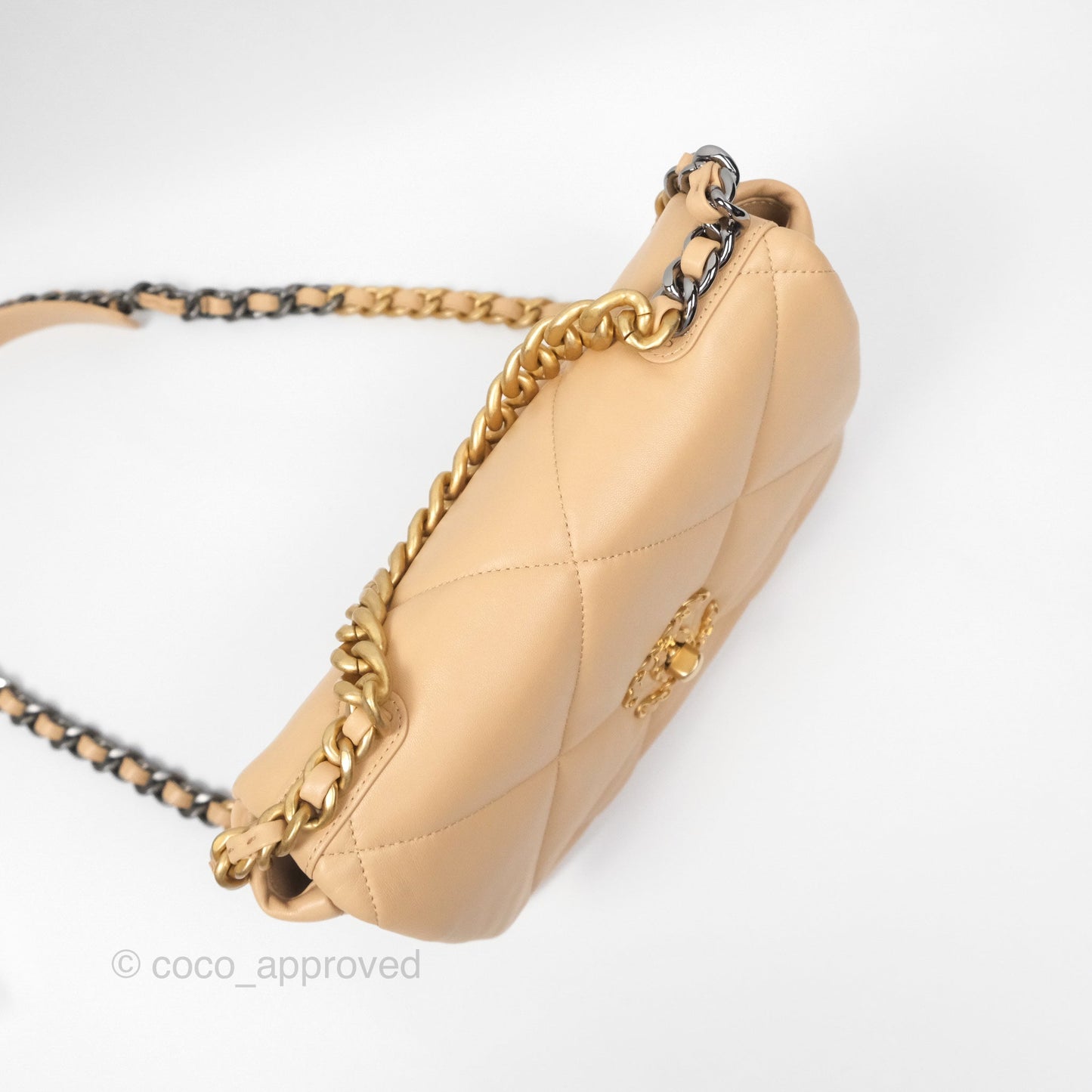 Chanel 19 Small Beige Mixed Hardware