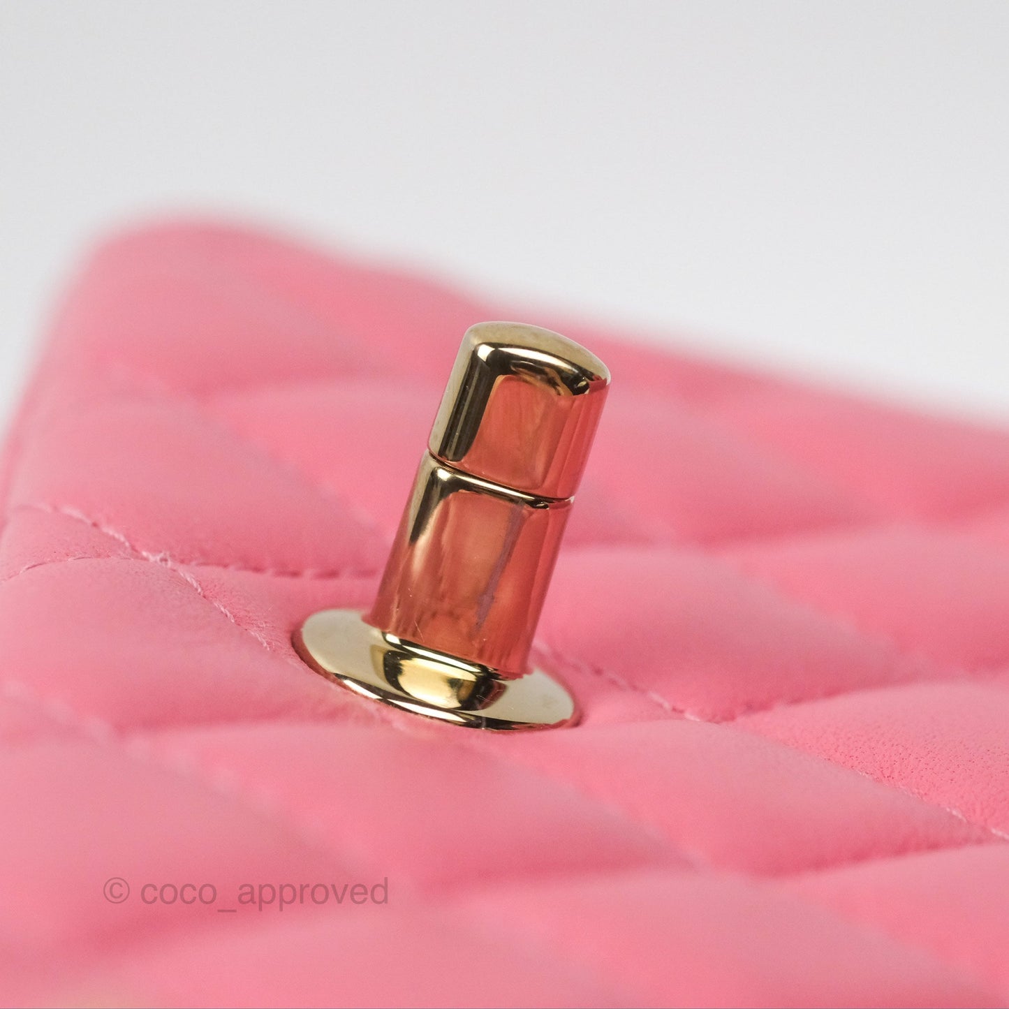 Chanel Quilted Mini Square Lambskin Pink Gold Hardware