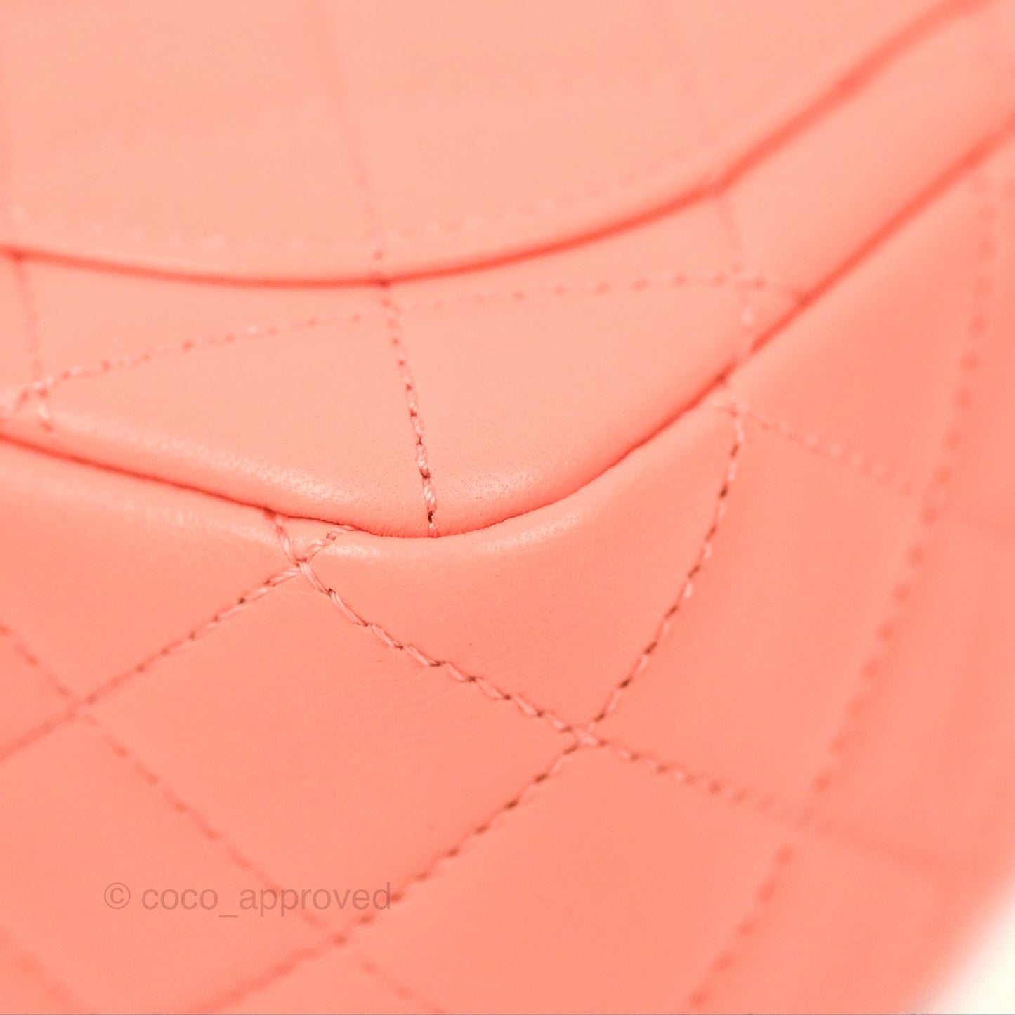 Chanel Pearl Crush Mini Square Quilted Pink Lambskin Aged Gold Hardware