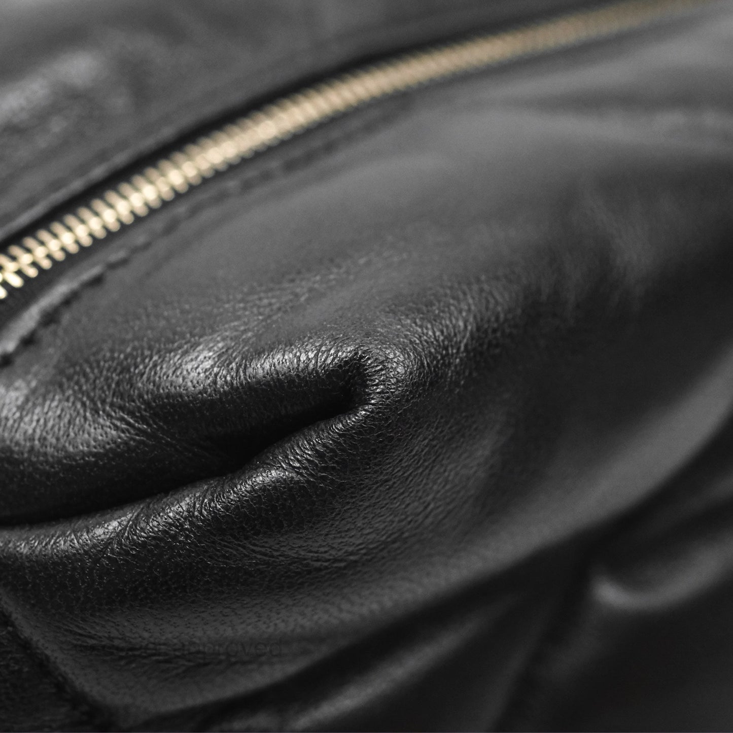 Chanel Small Quilted Bowling Bag Black Lambskin Aged Gold Hardware