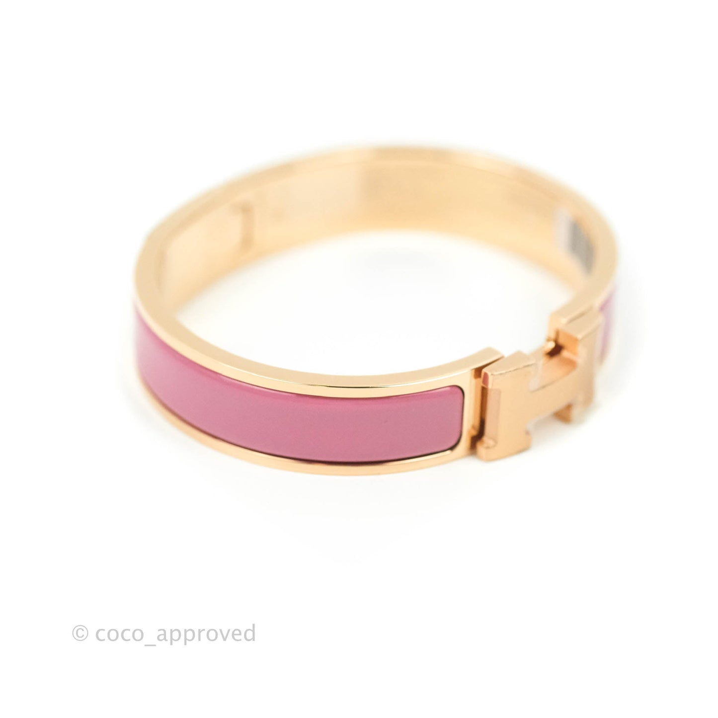 Hermès Clic H Bracelet Rose Patch PM